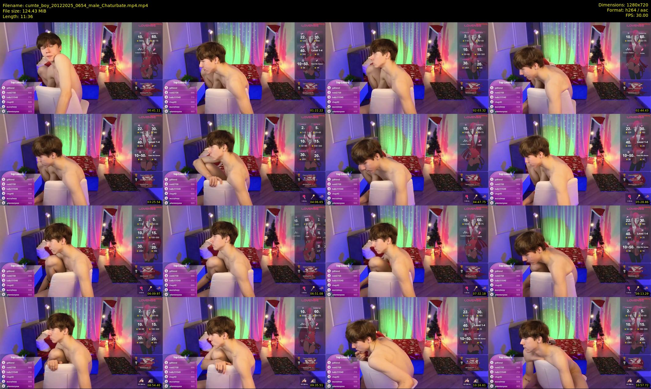 cumte_boy — 12 minute Chaturbate male cam show recording, 720p, Dec 20, 2025