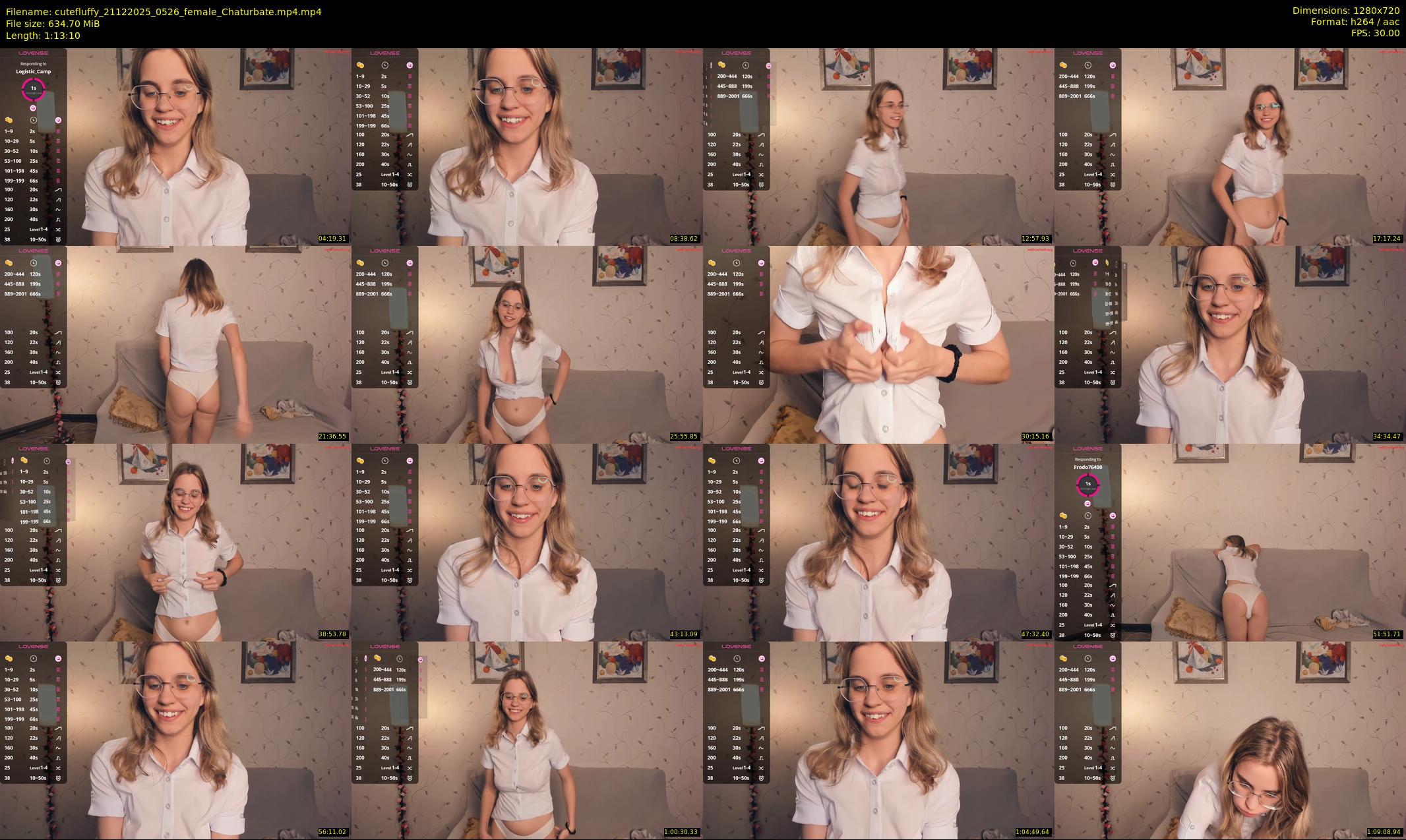 cutefluffy — 74 minute Chaturbate female cam show recording, 720p, Dec 21, 2025