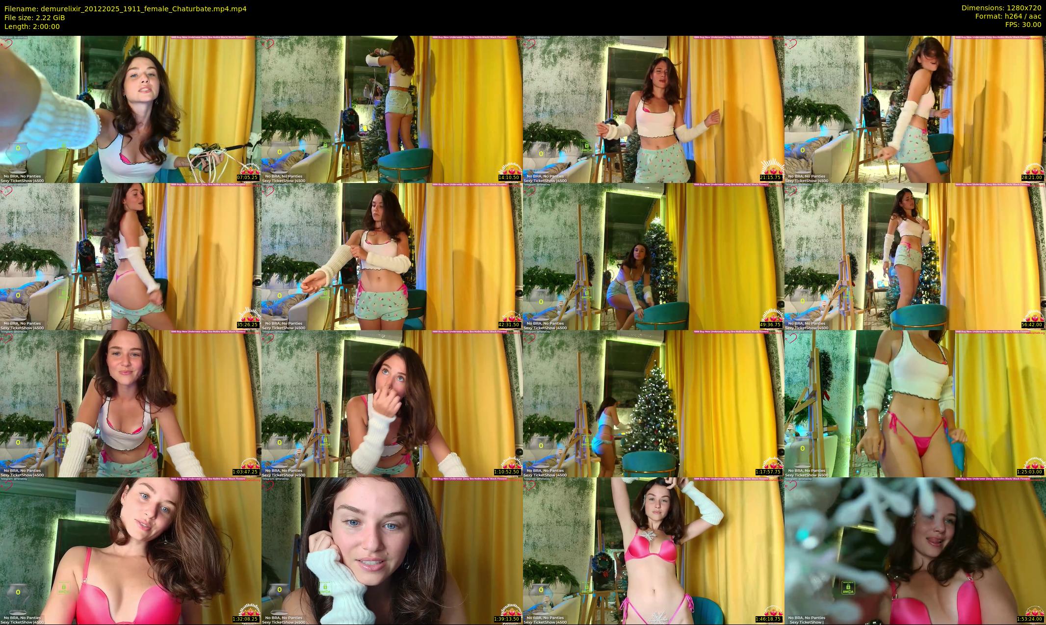 demurelixir — 120 minute Chaturbate female cam show recording, 720p, Dec 20, 2025