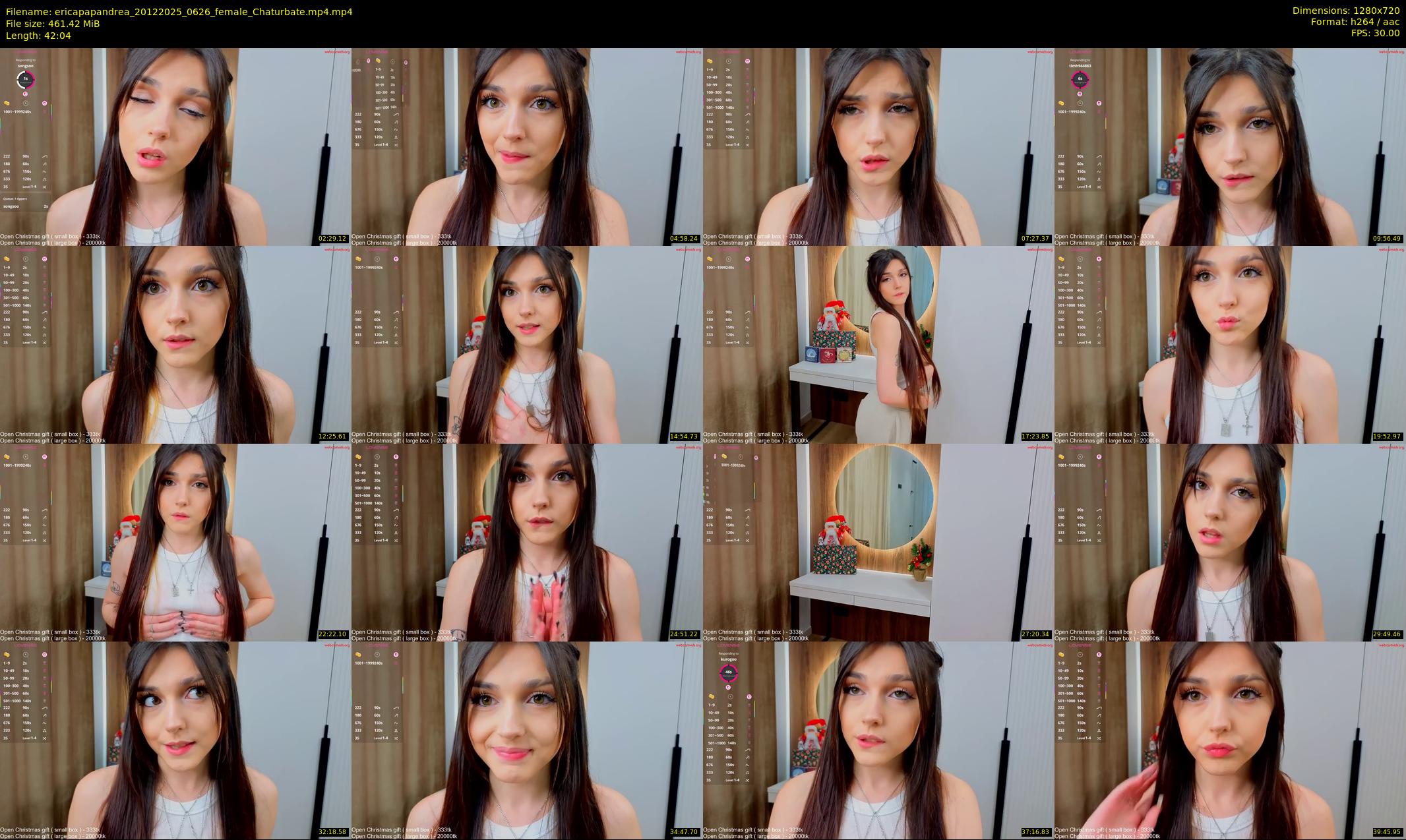 ericapapandrea — 43 minute Chaturbate female cam show recording, 720p, Dec 20, 2025