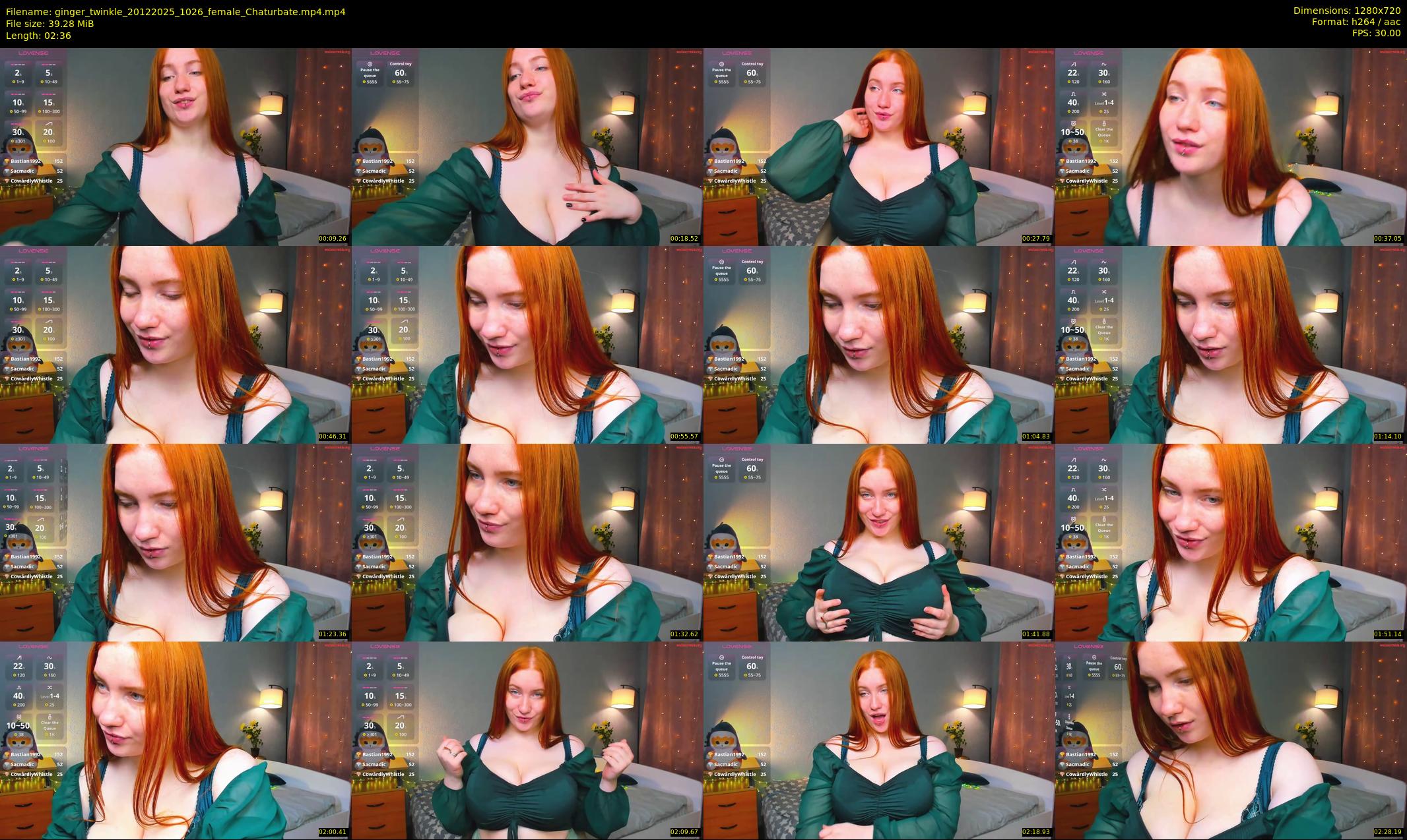 ginger_twinkle — 3 minute Chaturbate female cam show recording, 720p, Dec 20, 2025
