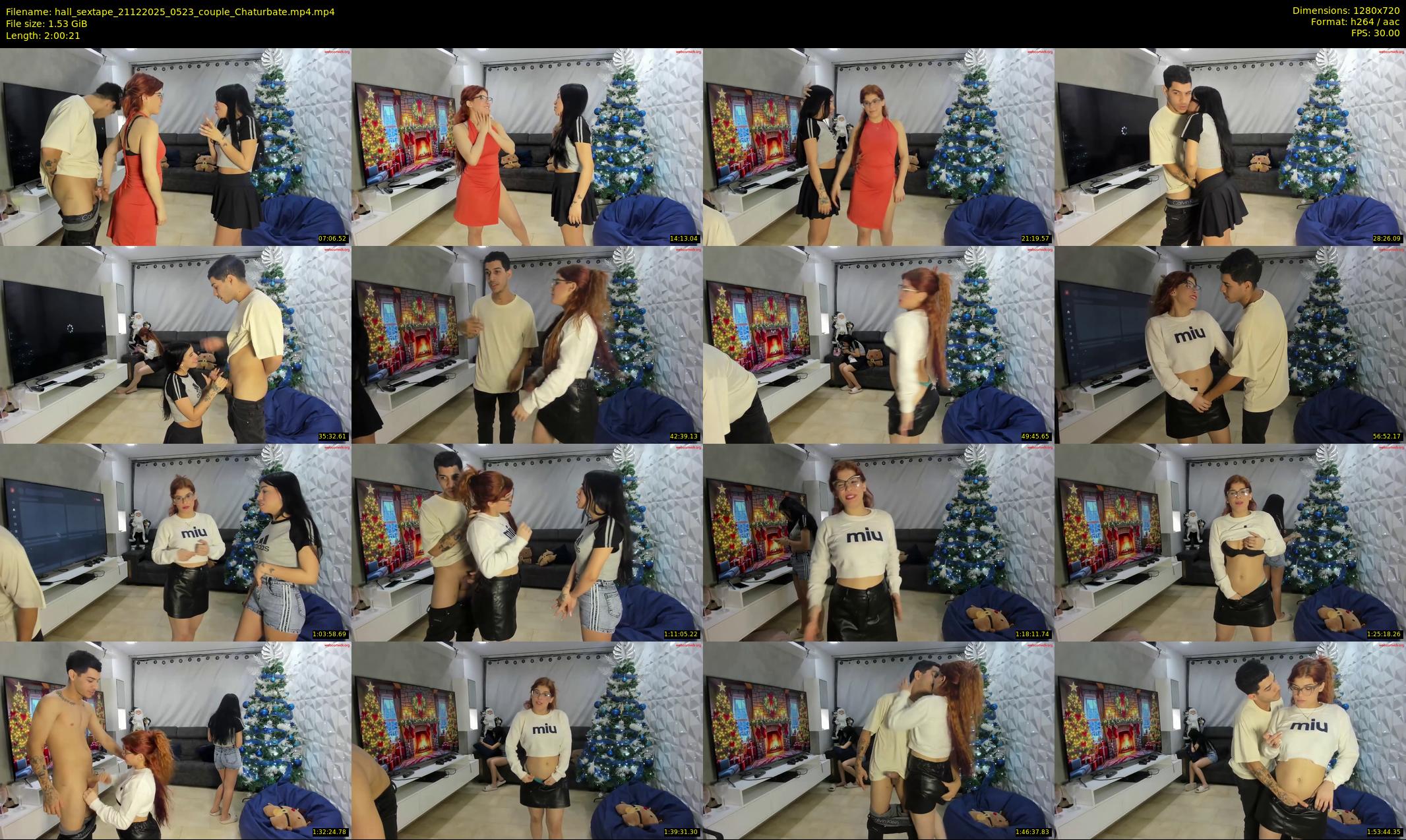 hall_sextape — 121 minute Chaturbate couple cam show recording, 720p, Dec 21, 2025