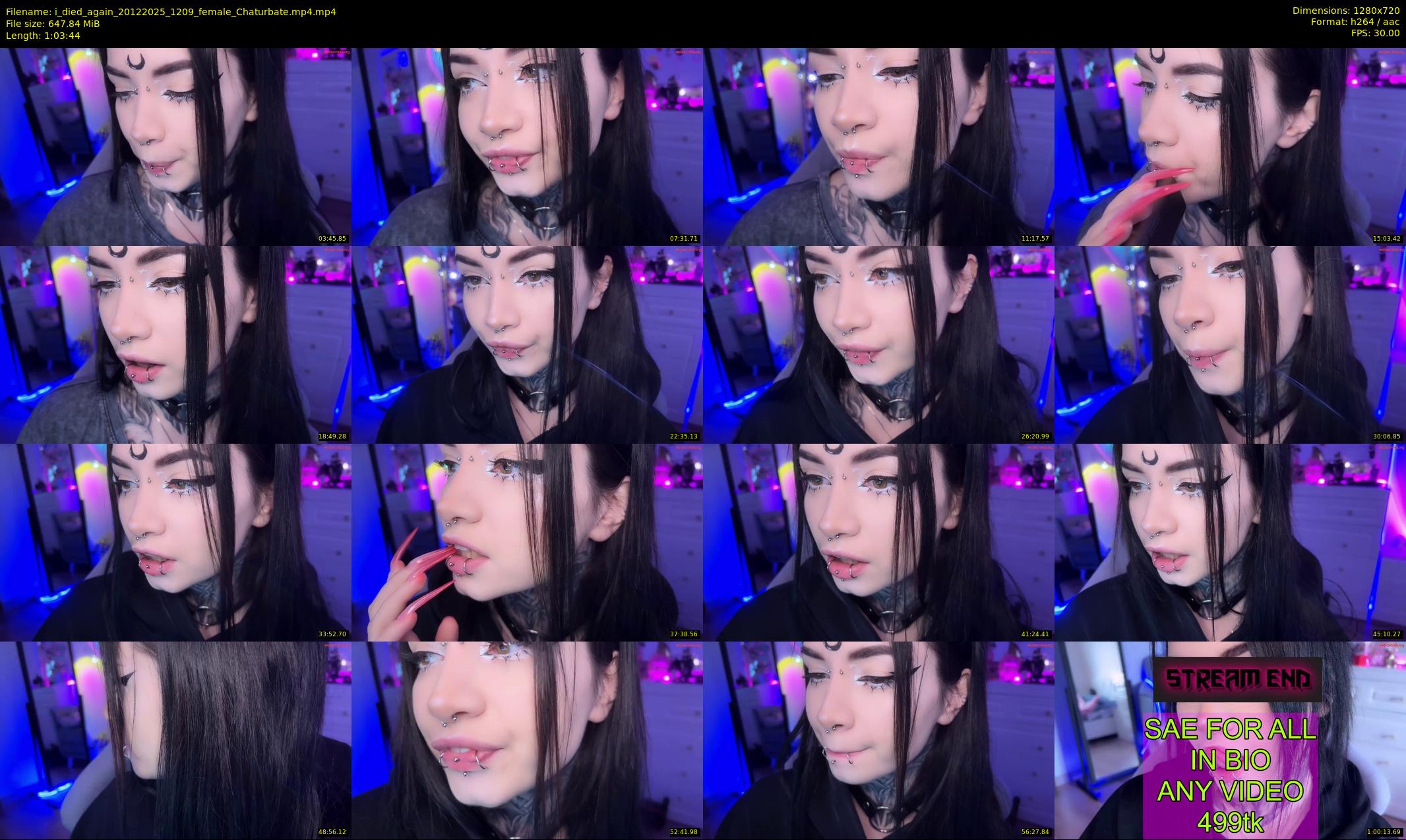 i_died_again — 64 minute Chaturbate female cam show recording, 720p, Dec 20, 2025