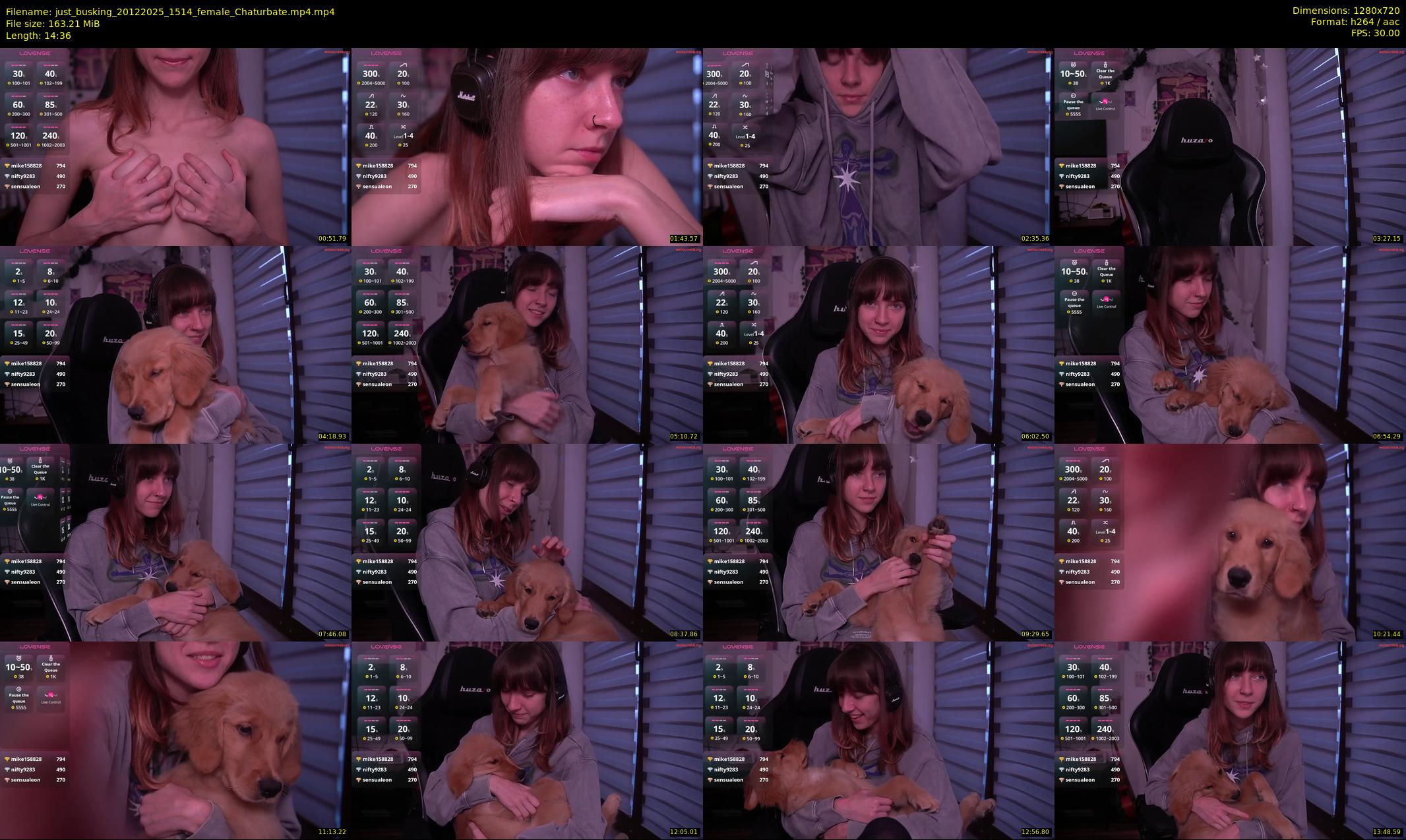 just_busking — 15 minute Chaturbate female cam show recording, 720p, Dec 20, 2025