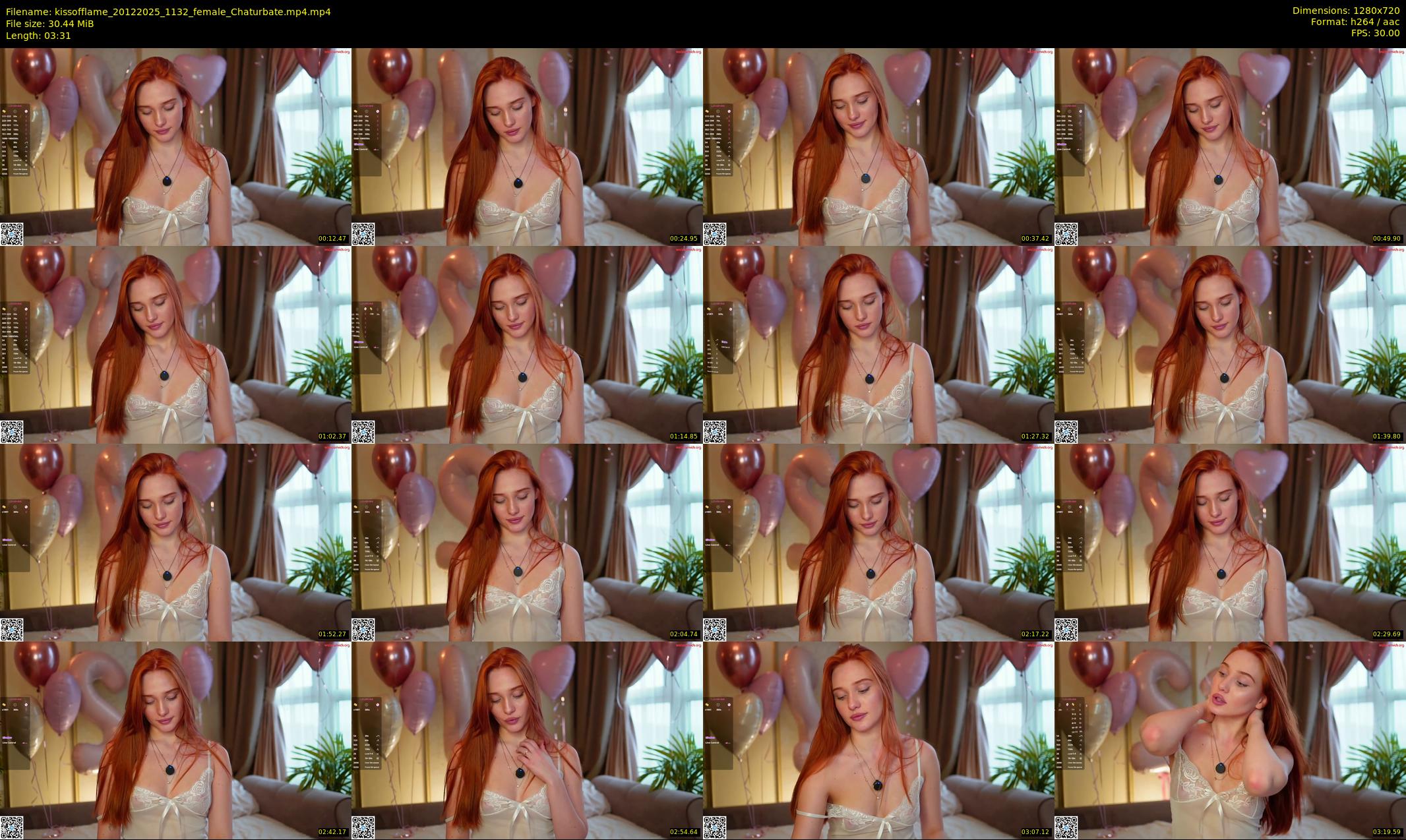 kissofflame — 4 minute Chaturbate female cam show recording, 720p, Dec 20, 2025