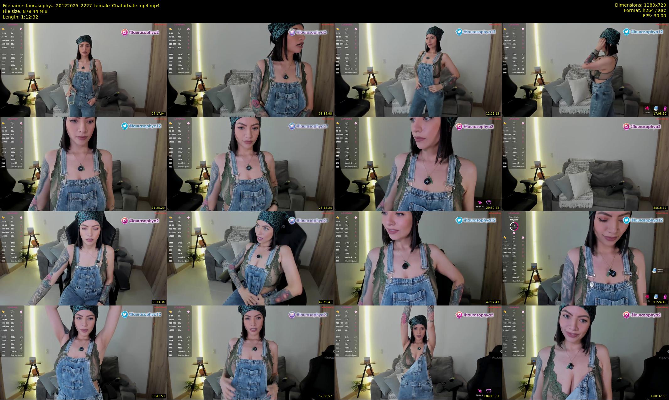 laurasophya — 73 minute Chaturbate female cam show recording, 720p, Dec 20, 2025