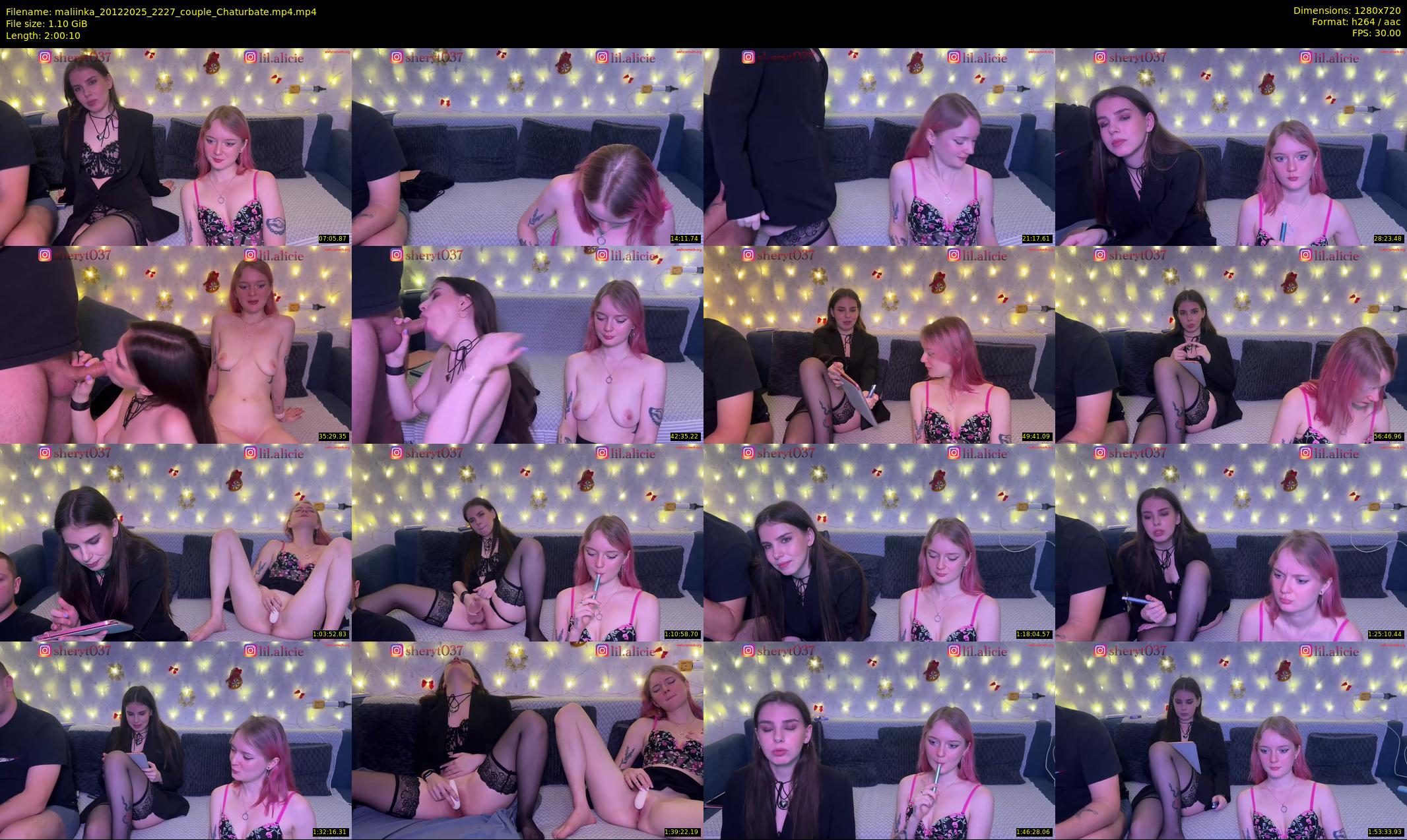 maliinka — 121 minute Chaturbate couple cam show recording, 720p, Dec 20, 2025