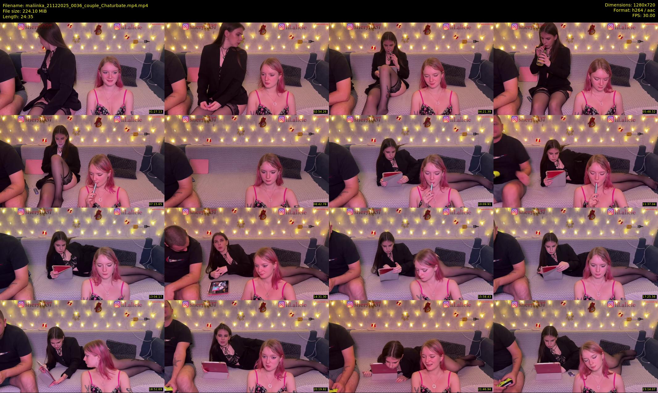 maliinka — 25 minute Chaturbate couple cam show recording, 720p, Dec 21, 2025