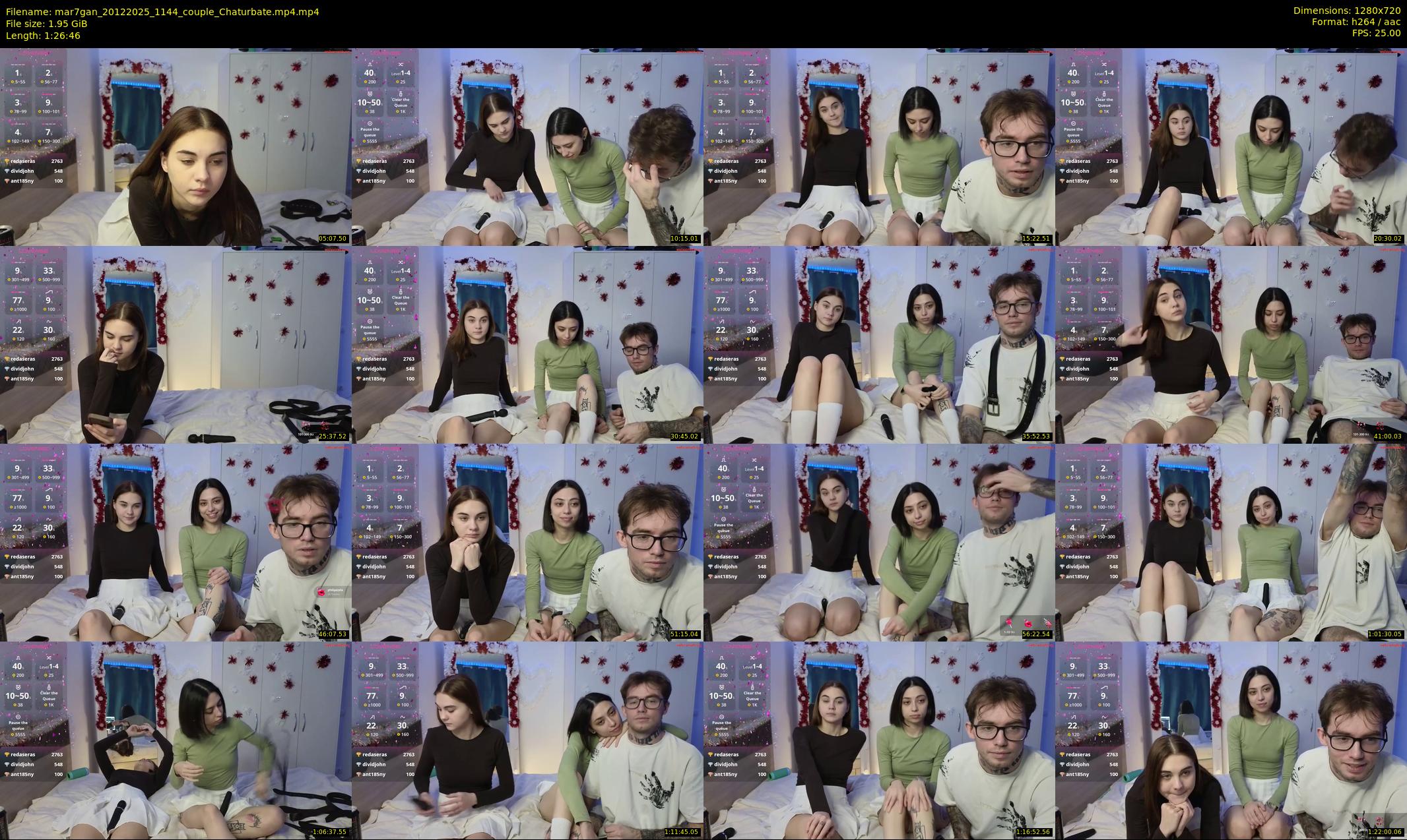 mar7gan — 87 minute Chaturbate couple cam show recording, 720p, Dec 20, 2025
