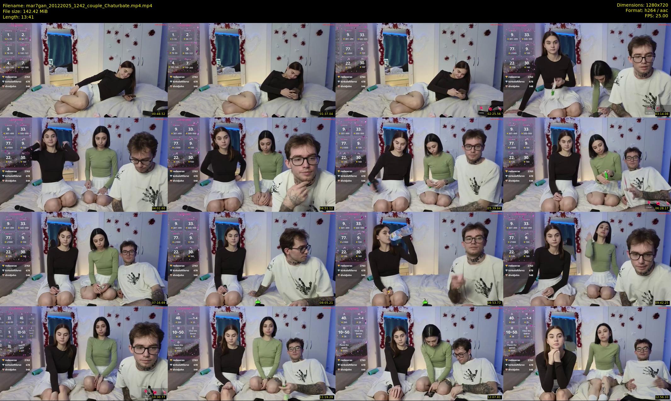 mar7gan — 14 minute Chaturbate couple cam show recording, 720p, Dec 20, 2025