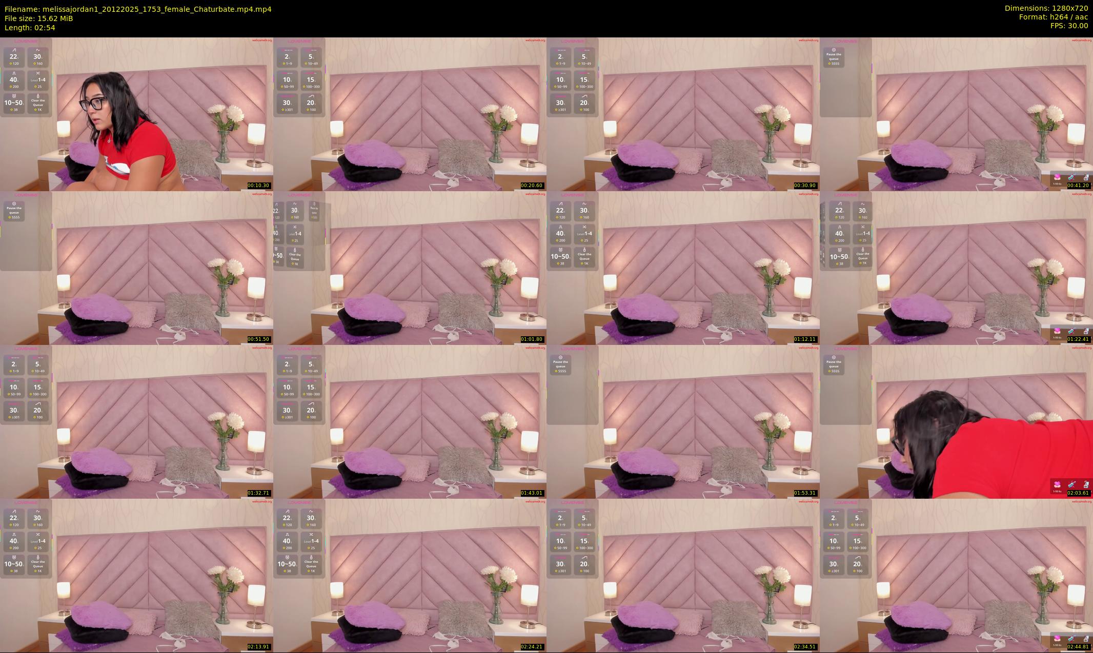 melissajordan1 — 3 minute Chaturbate female cam show recording, 720p, Dec 20, 2025