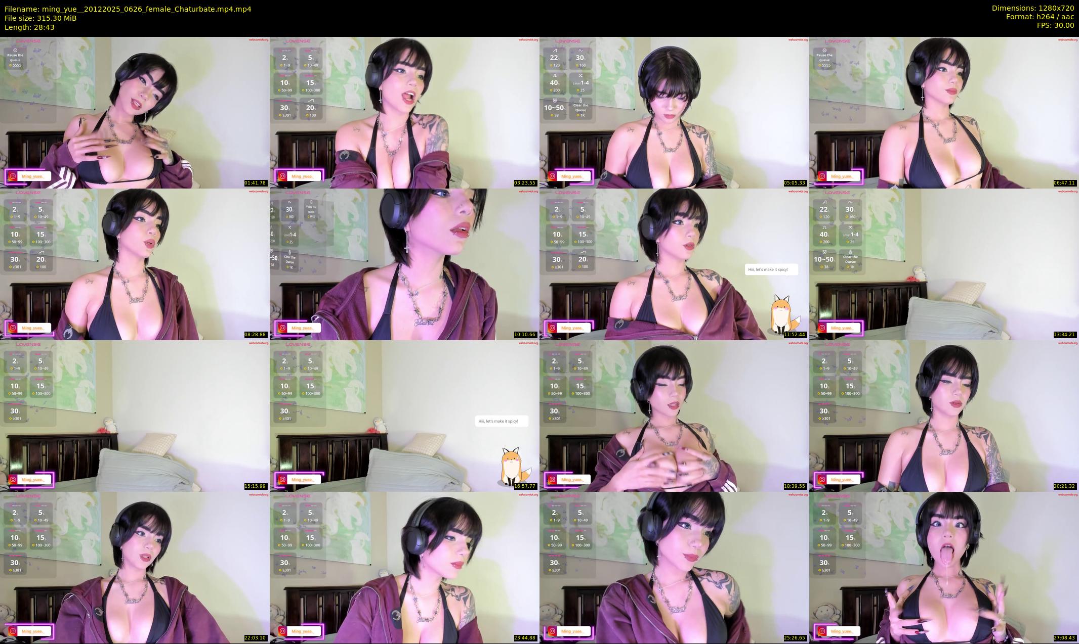ming_yue_ — 29 minute Chaturbate female cam show recording, 720p, Dec 20, 2025