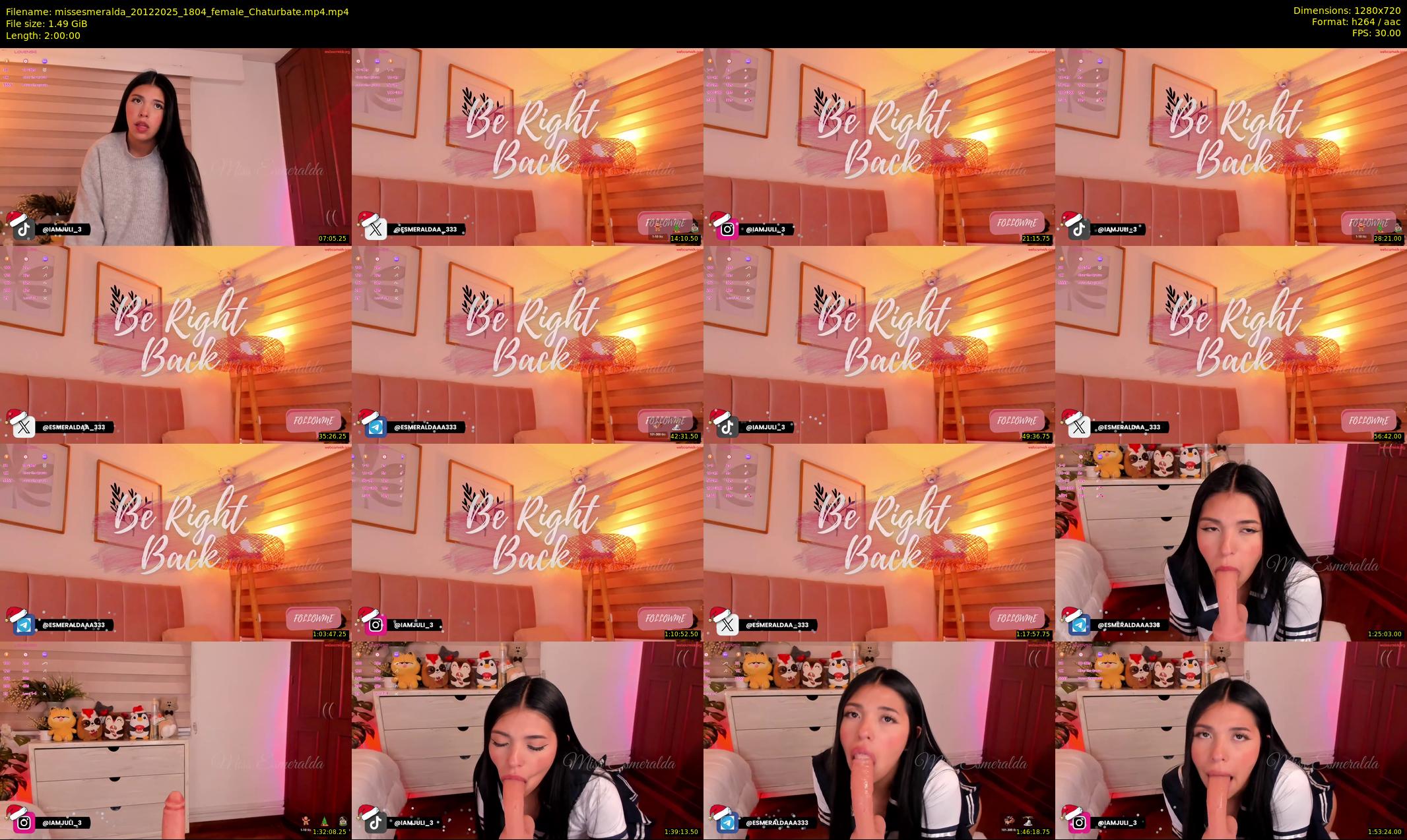 missesmeralda — 120 minute Chaturbate female cam show recording, 720p, Dec 20, 2025