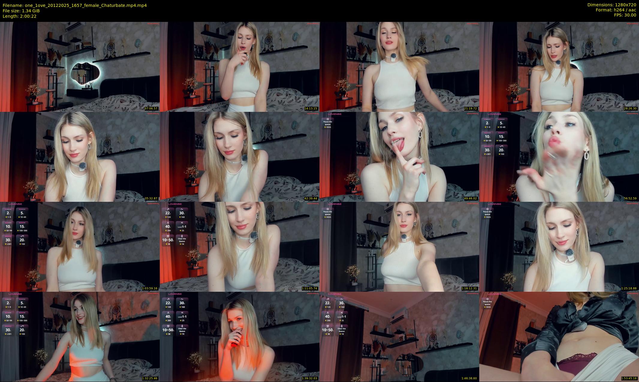 one_1ove — 121 minute Chaturbate female cam show recording, 720p, Dec 20, 2025