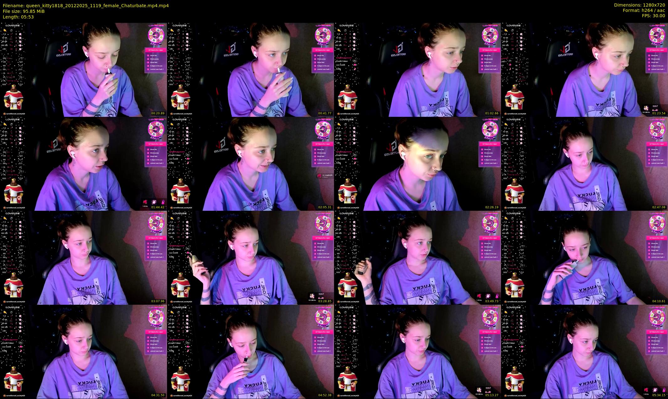 queen_kitty1818 — 6 minute Chaturbate female cam show recording, 720p, Dec 20, 2025