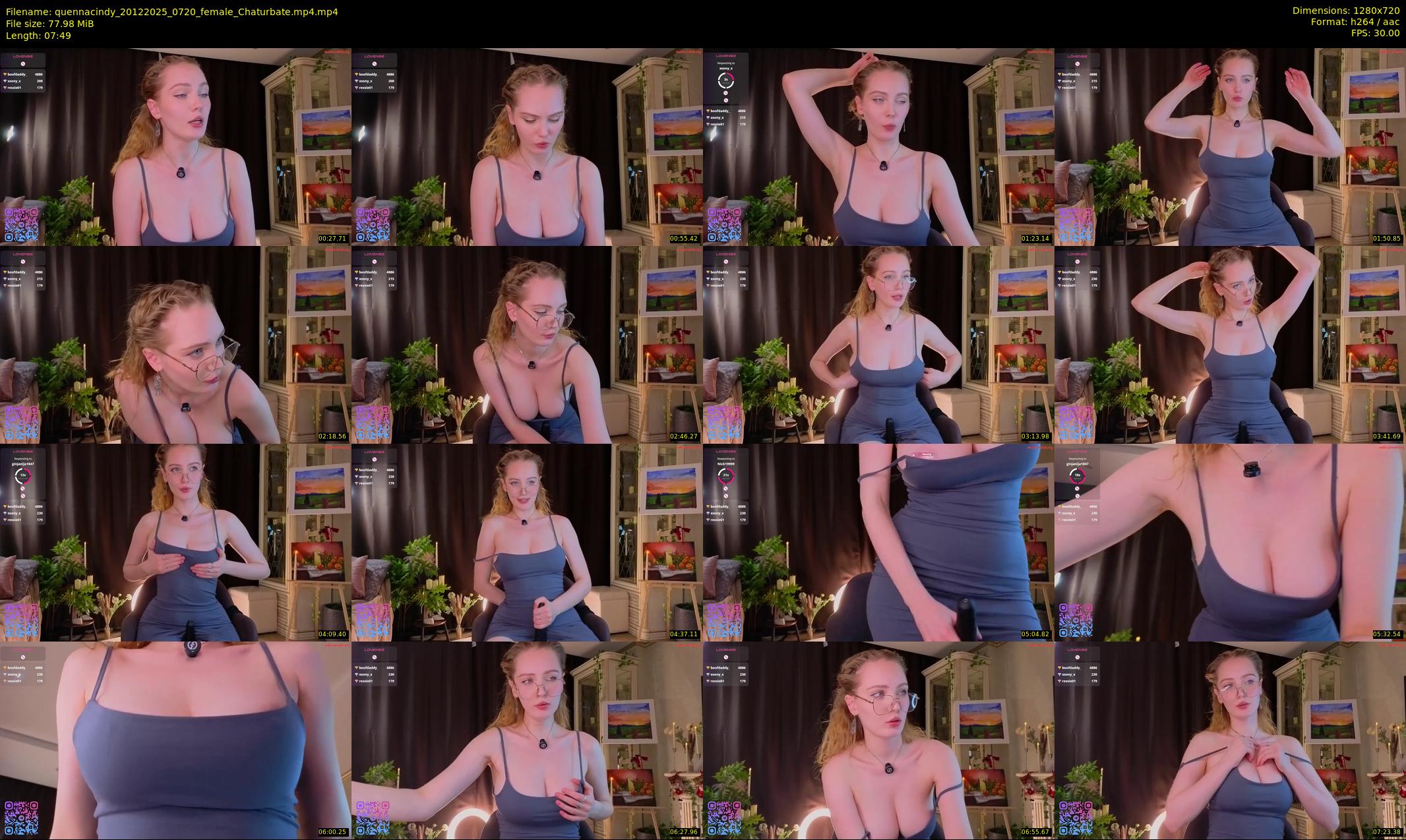 quennacindy — 8 minute Chaturbate female cam show recording, 720p, Dec 20, 2025