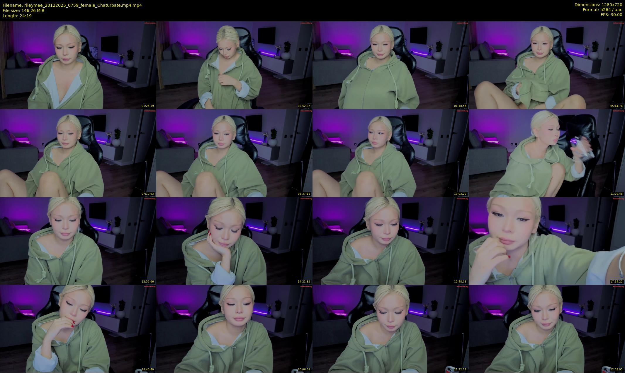 rileymee — 25 minute Chaturbate female cam show recording, 720p, Dec 20, 2025