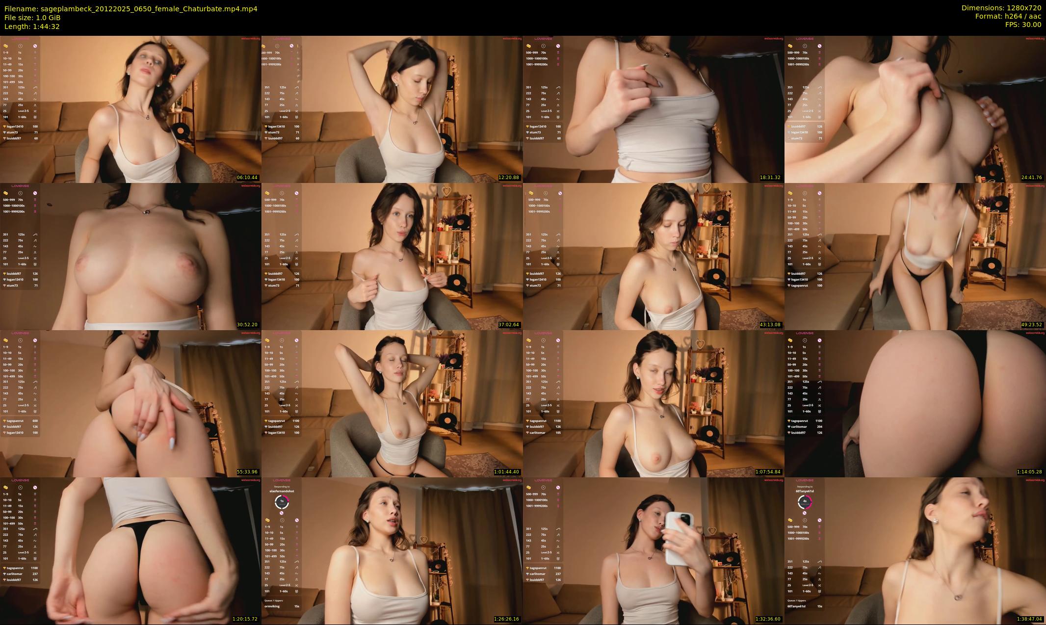 sageplambeck — 105 minute Chaturbate female cam show recording, 720p, Dec 20, 2025