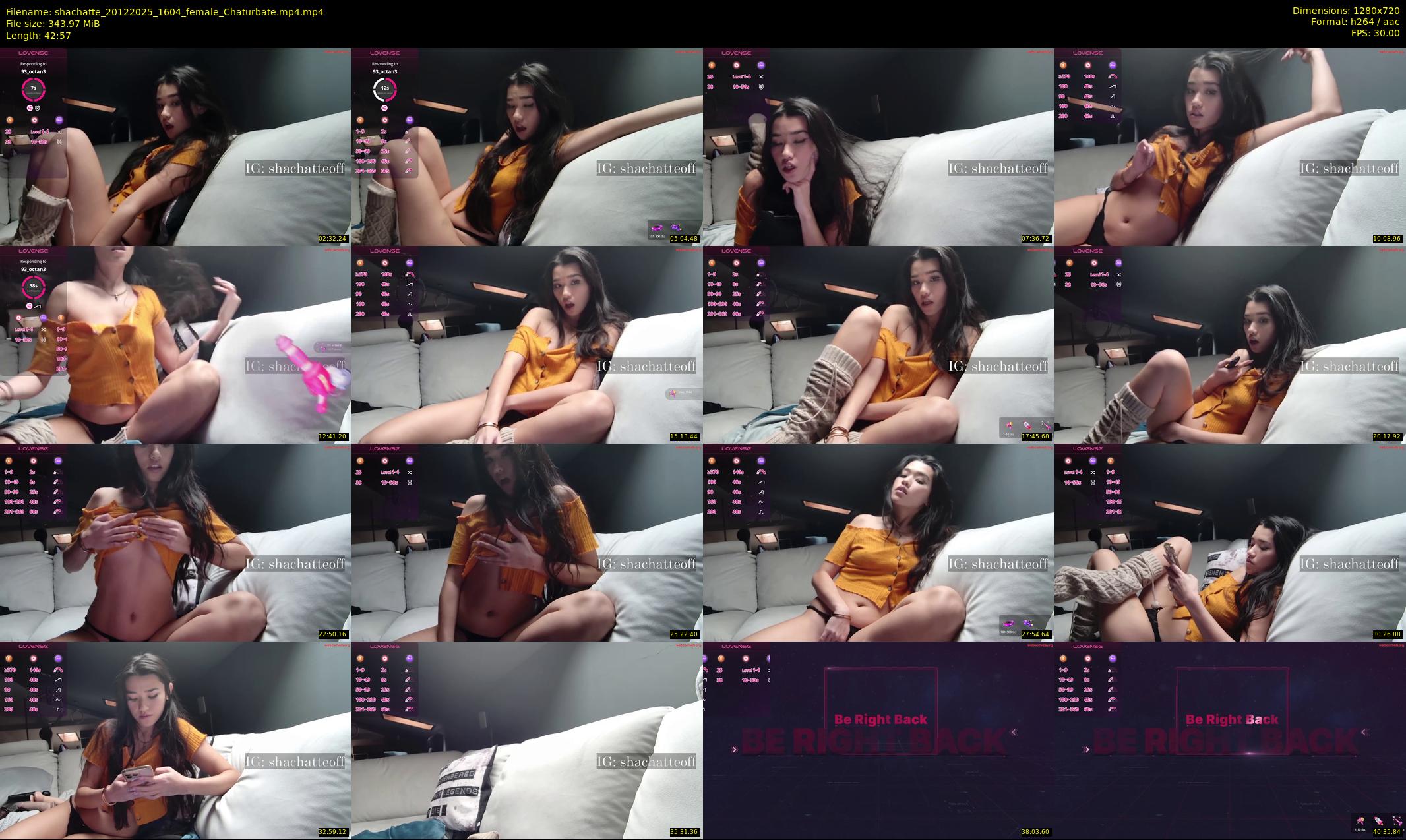 shachatte — 43 minute Chaturbate couple cam show recording, 720p, Dec 20, 2025