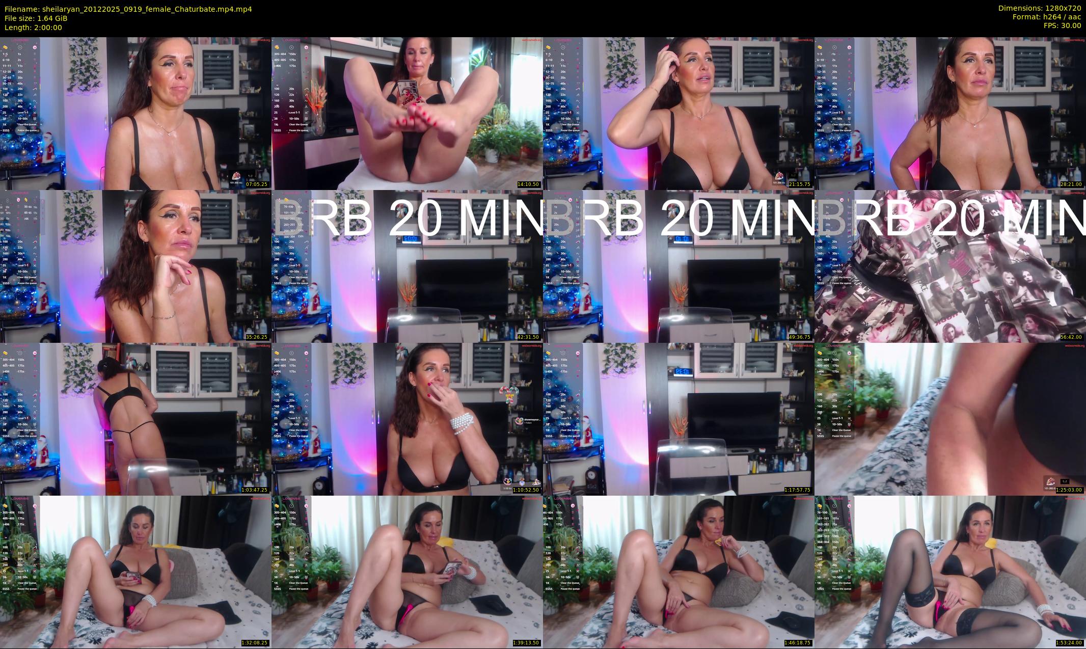 sheilaryan — 120 minute Chaturbate female cam show recording, 720p, Dec 20, 2025