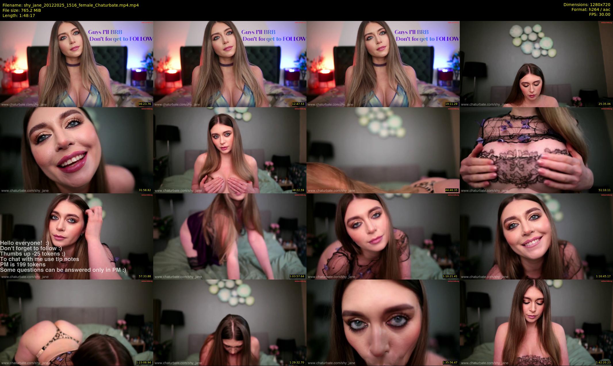 shy_jane — 109 minute Chaturbate female cam show recording, 720p, Dec 20, 2025