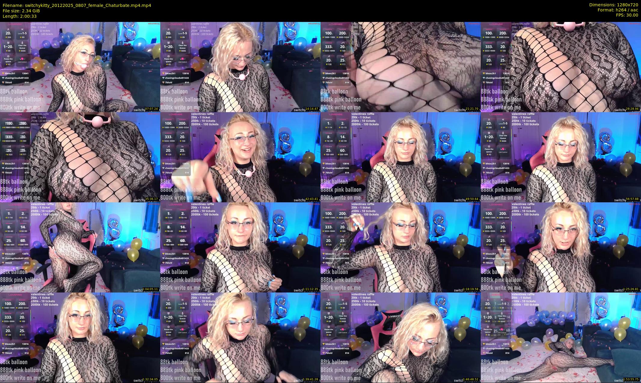 switchykitty — 121 minute Chaturbate female cam show recording, 720p, Dec 20, 2025