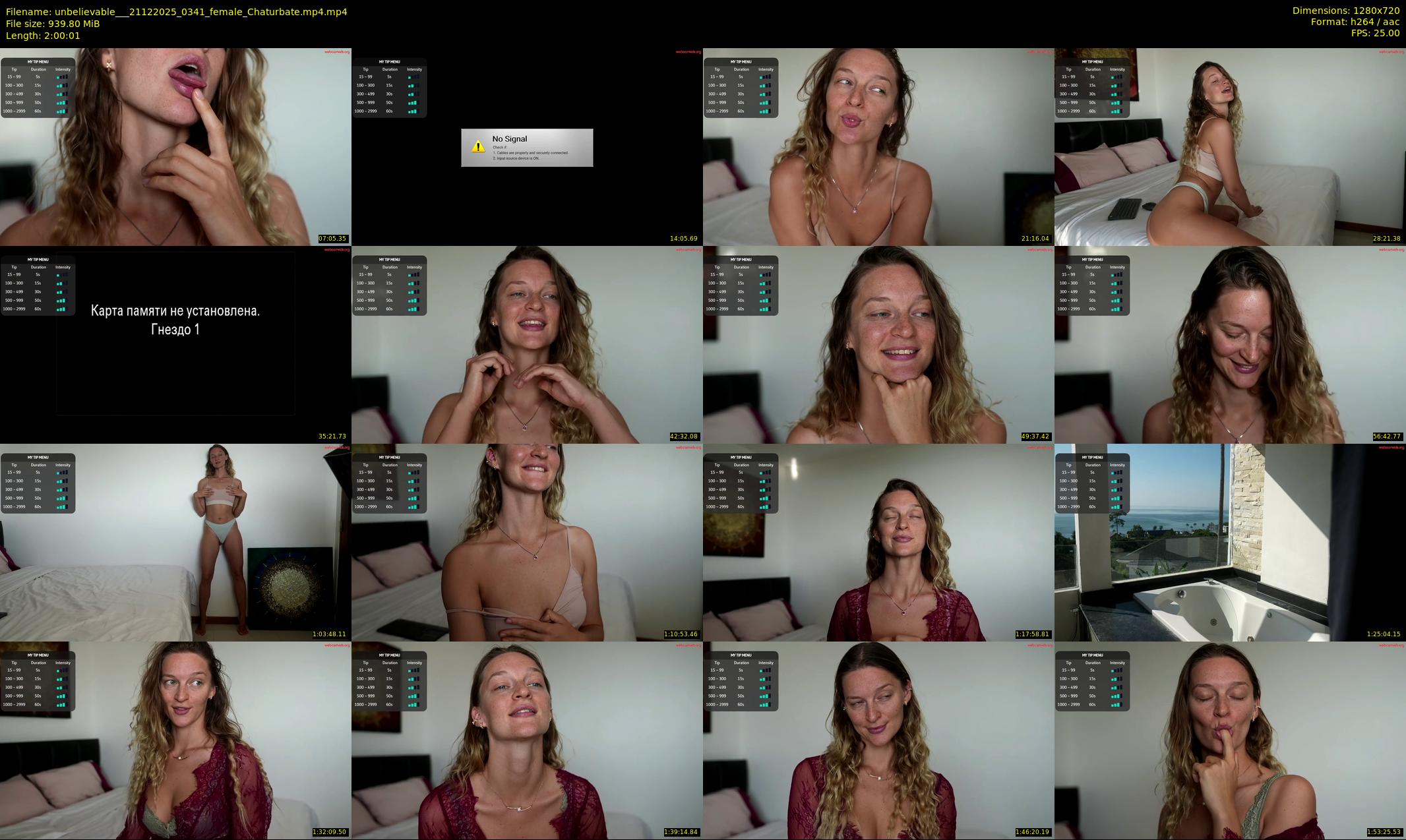 unbelievable__ — 121 minute Chaturbate female cam show recording, 720p, Dec 21, 2025