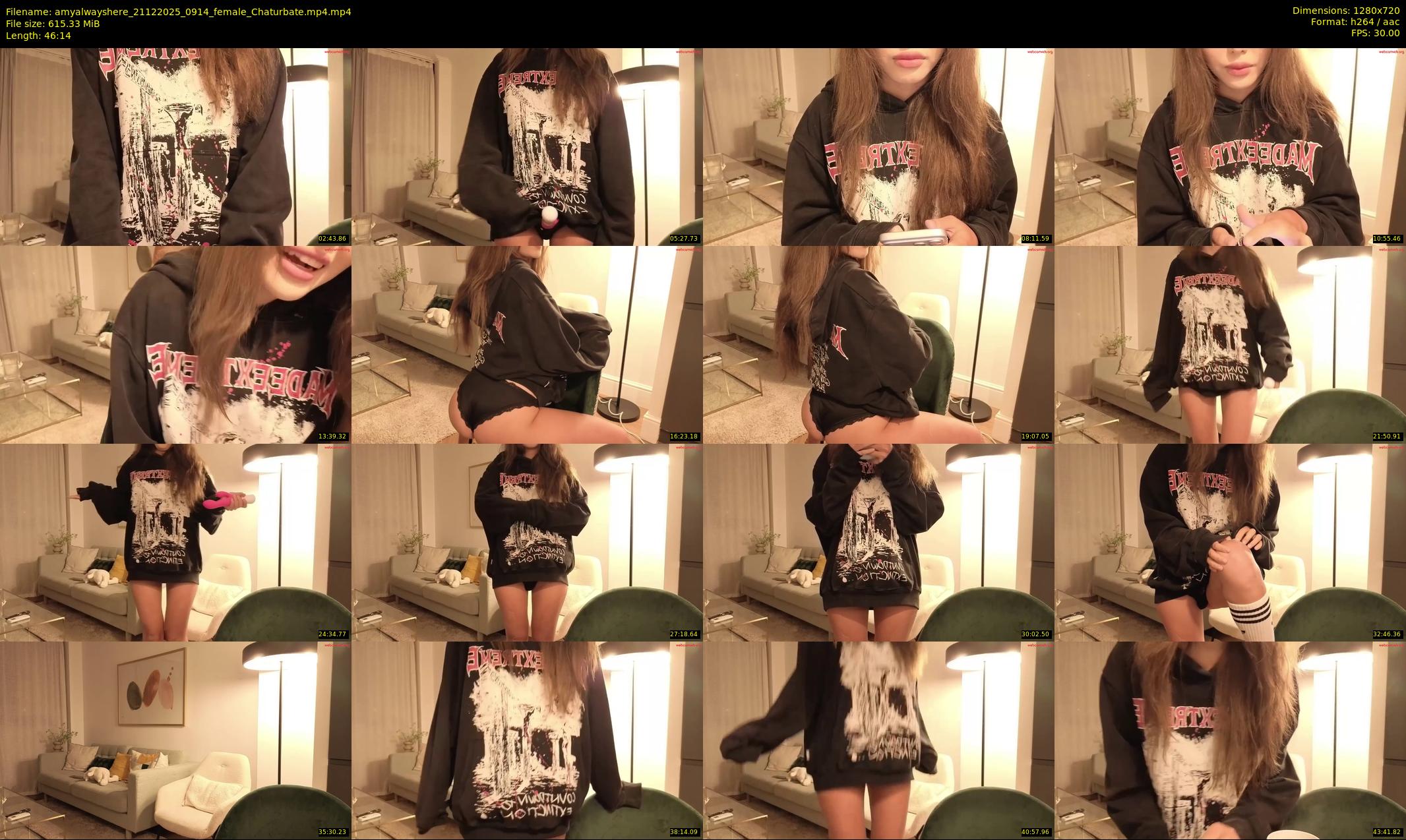 amyalwayshere — 47 minute Chaturbate female cam show recording, 720p, Dec 21, 2025