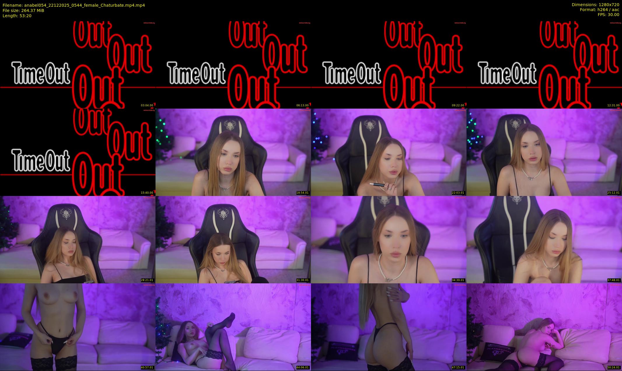 anabel054 — 54 minute Chaturbate female cam show recording, 720p, Dec 22, 2025