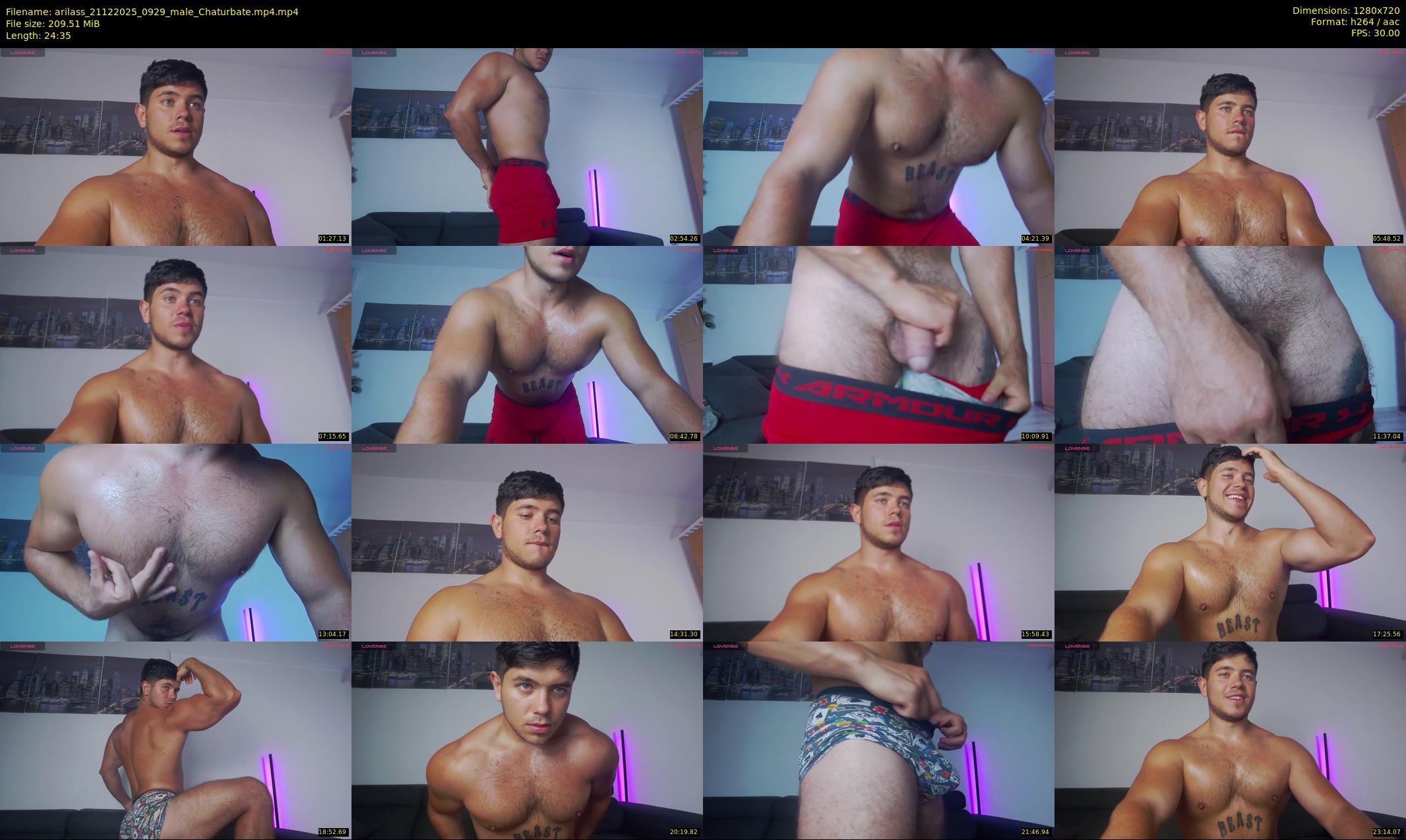 arilass — 25 minute Chaturbate male cam show recording, 720p, Dec 21, 2025
