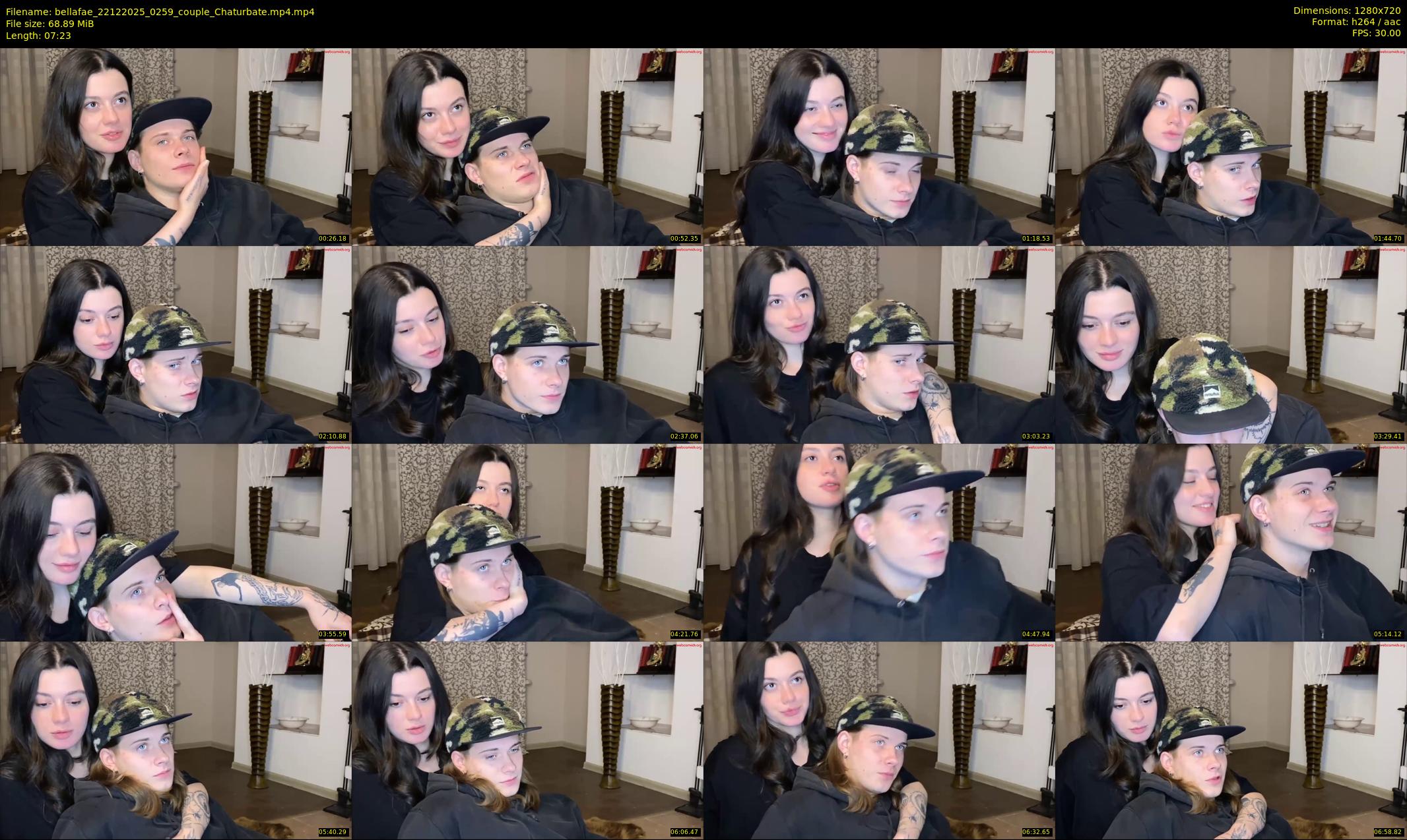 bellafae — 8 minute Chaturbate couple cam show recording, 720p, Dec 22, 2025