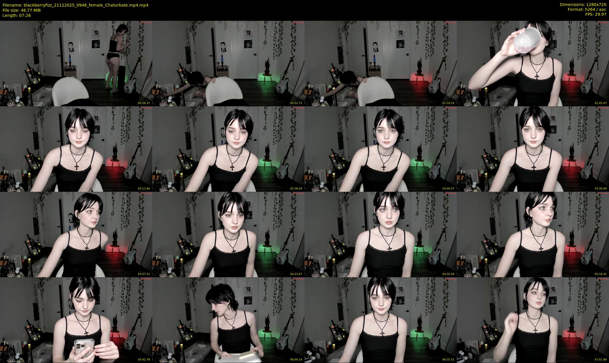 blackberryfizz — 8 minute Chaturbate female cam show recording, 720p, Dec 21, 2025