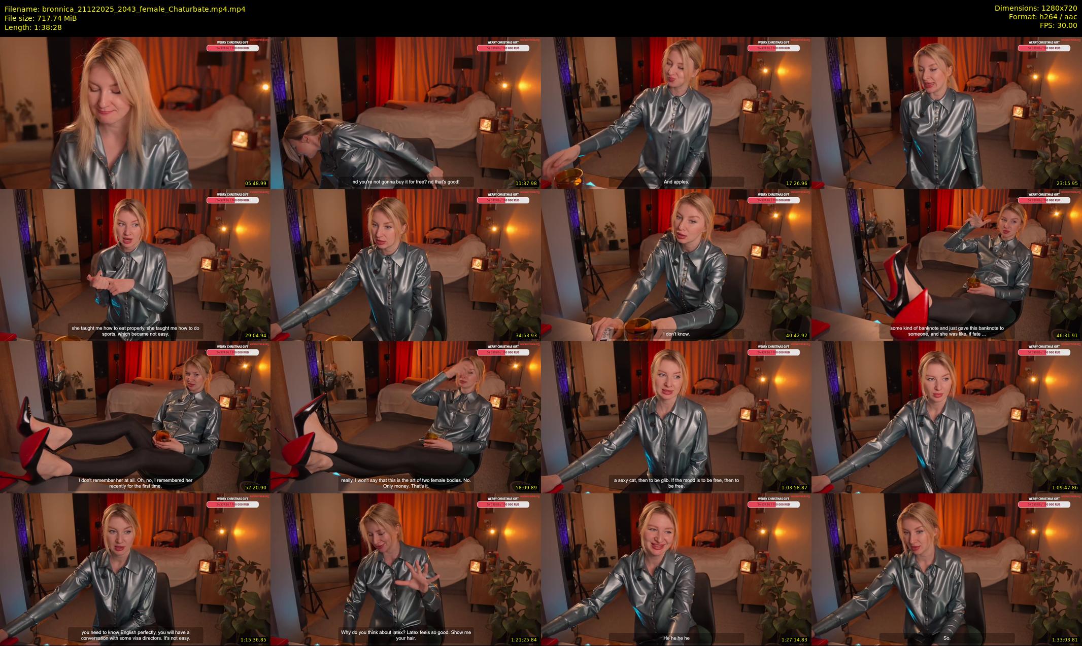 bronnica — 99 minute Chaturbate female cam show recording, 720p, Dec 21, 2025