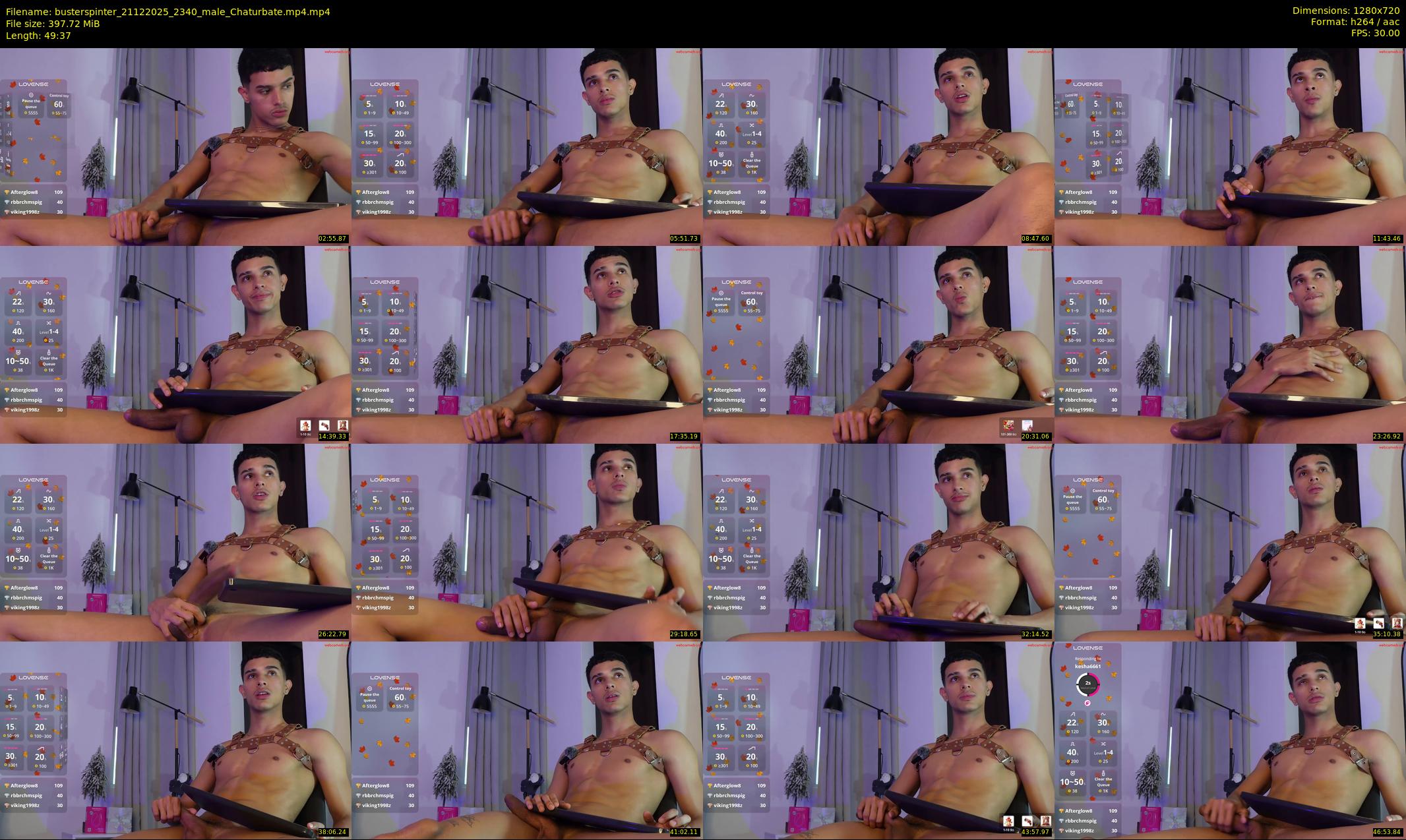 busterspinter — 50 minute Chaturbate male cam show recording, 720p, Dec 21, 2025