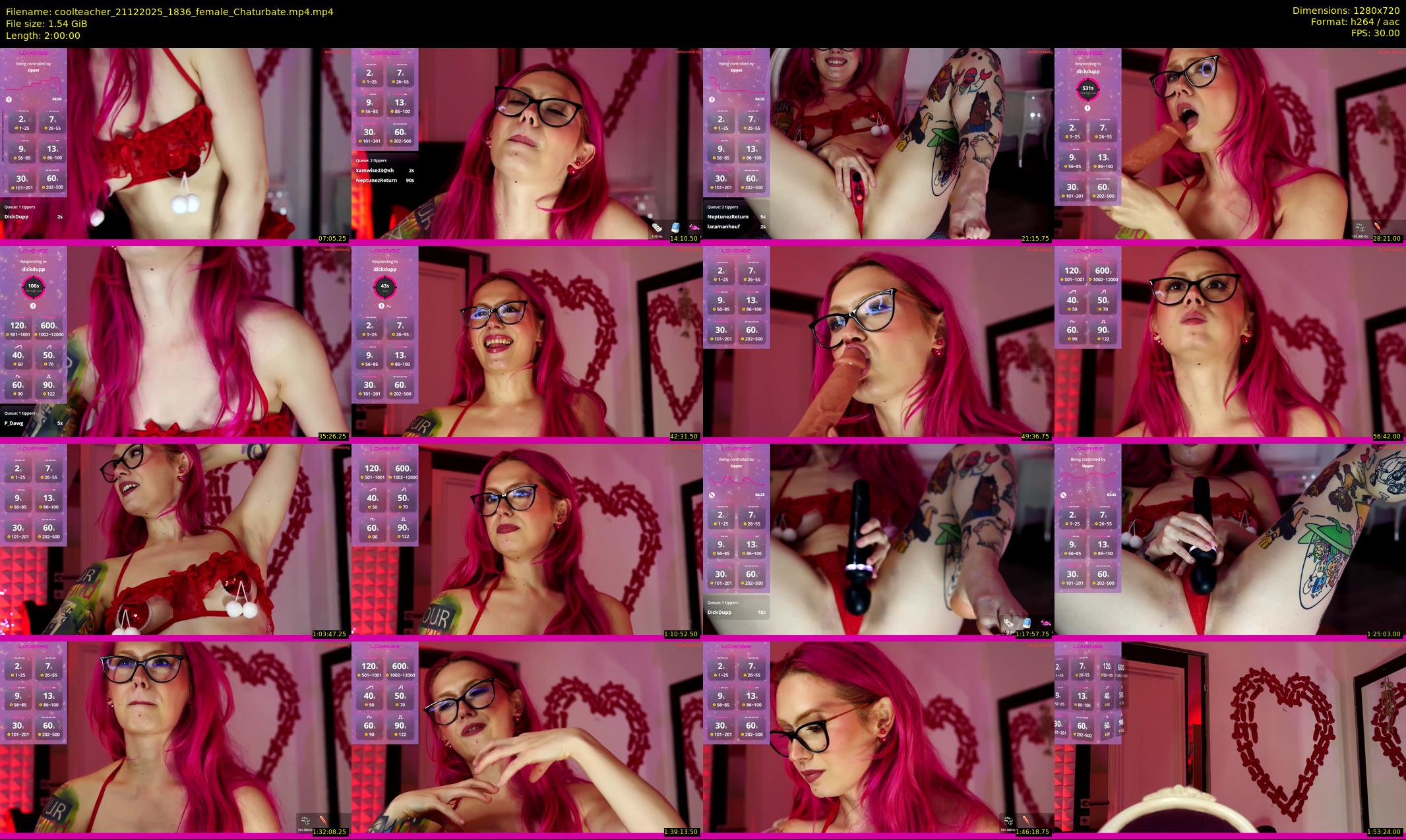 coolteacher — 120 minute Chaturbate female cam show recording, 720p, Dec 21, 2025