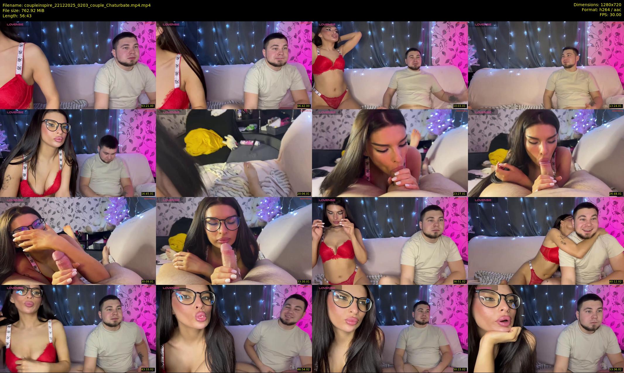 coupleinspire — 57 minute Chaturbate couple cam show recording, 720p, Dec 22, 2025