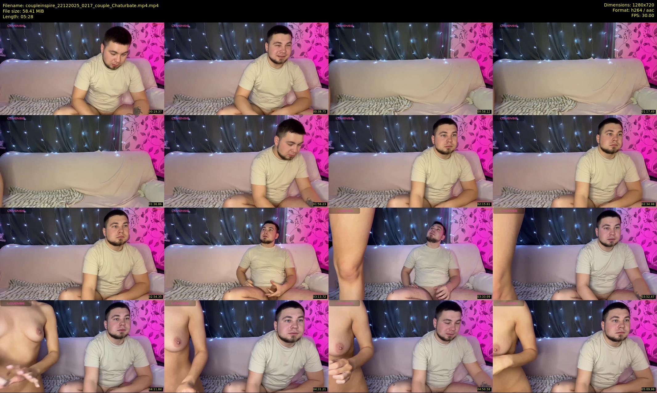 coupleinspire — 6 minute Chaturbate couple cam show recording, 720p, Dec 22, 2025