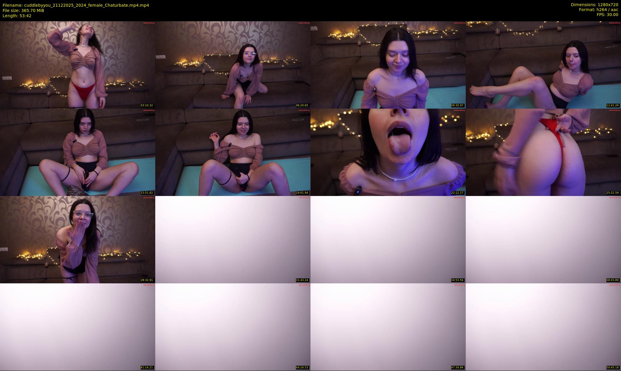 cuddlebyyou — 54 minute Chaturbate female cam show recording, 720p, Dec 21, 2025