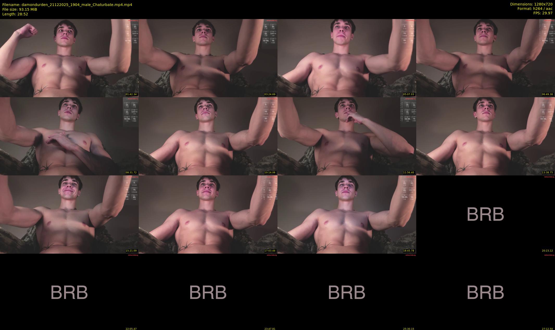 damondurden — 29 minute Chaturbate male cam show recording, 720p, Dec 21, 2025