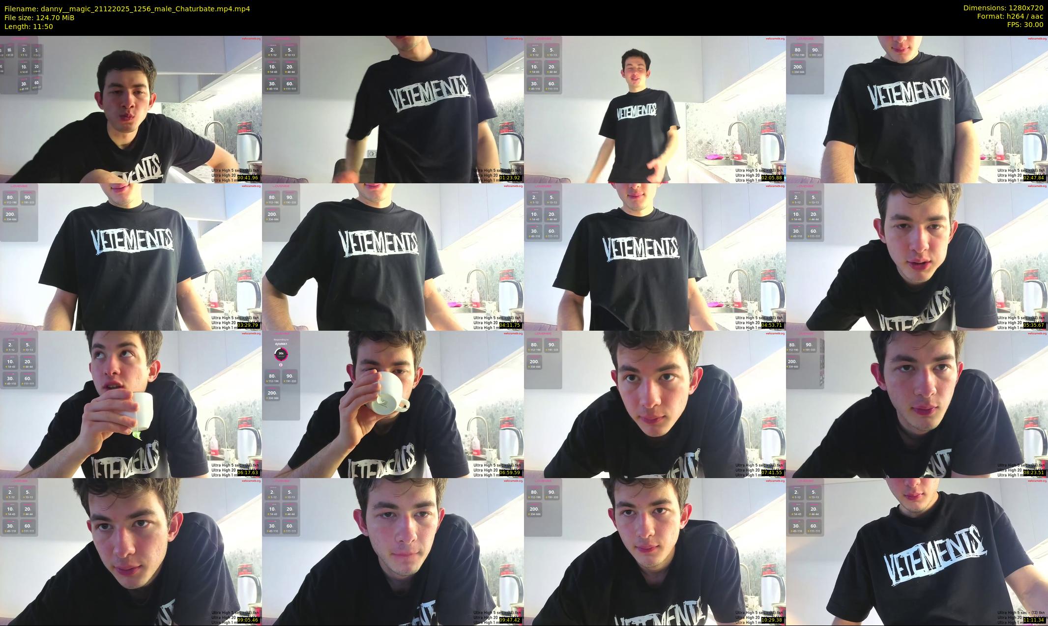 danny__magic — 12 minute Chaturbate male cam show recording, 720p, Dec 21, 2025