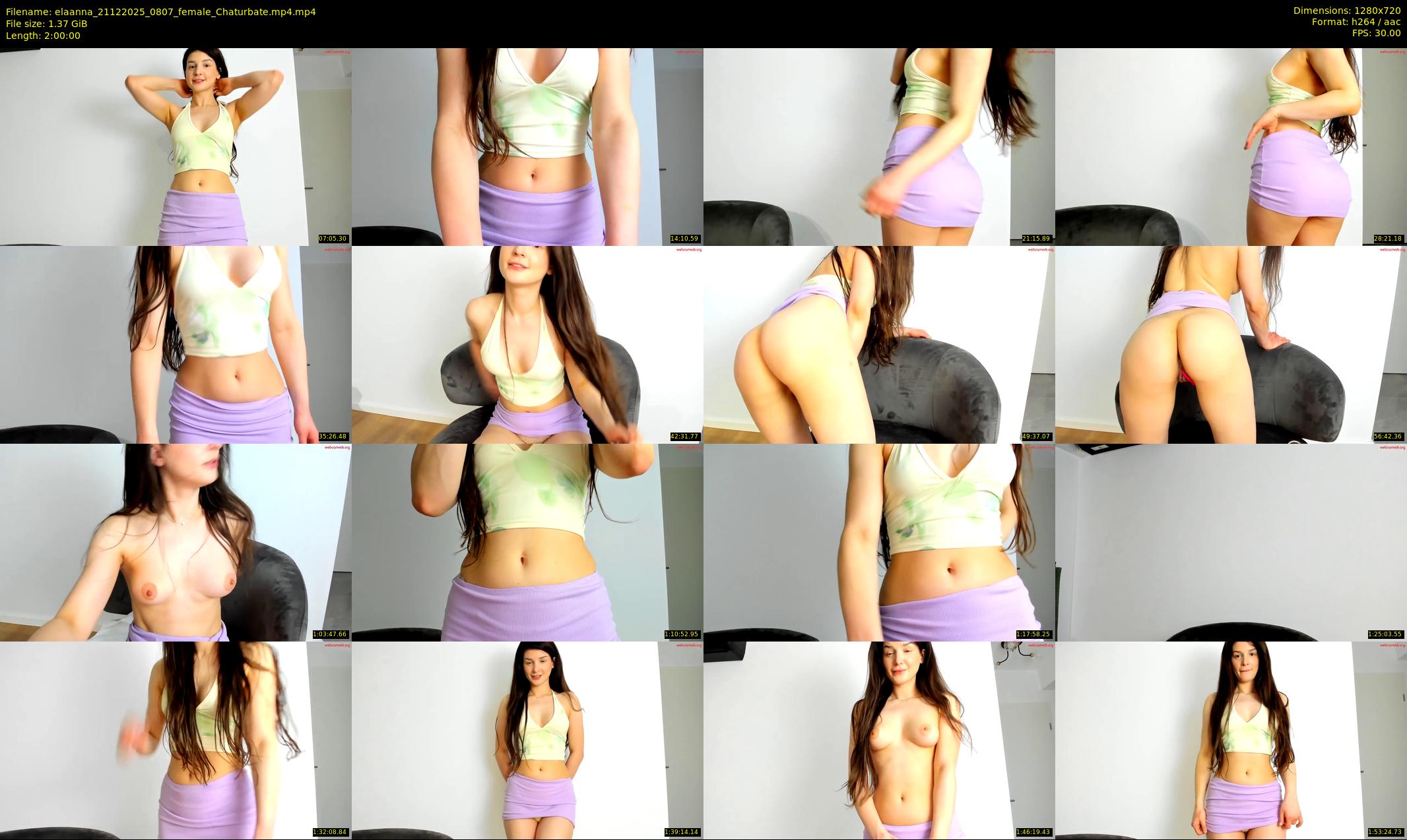 elaanna — 120 minute Chaturbate female cam show recording, 720p, Dec 21, 2025