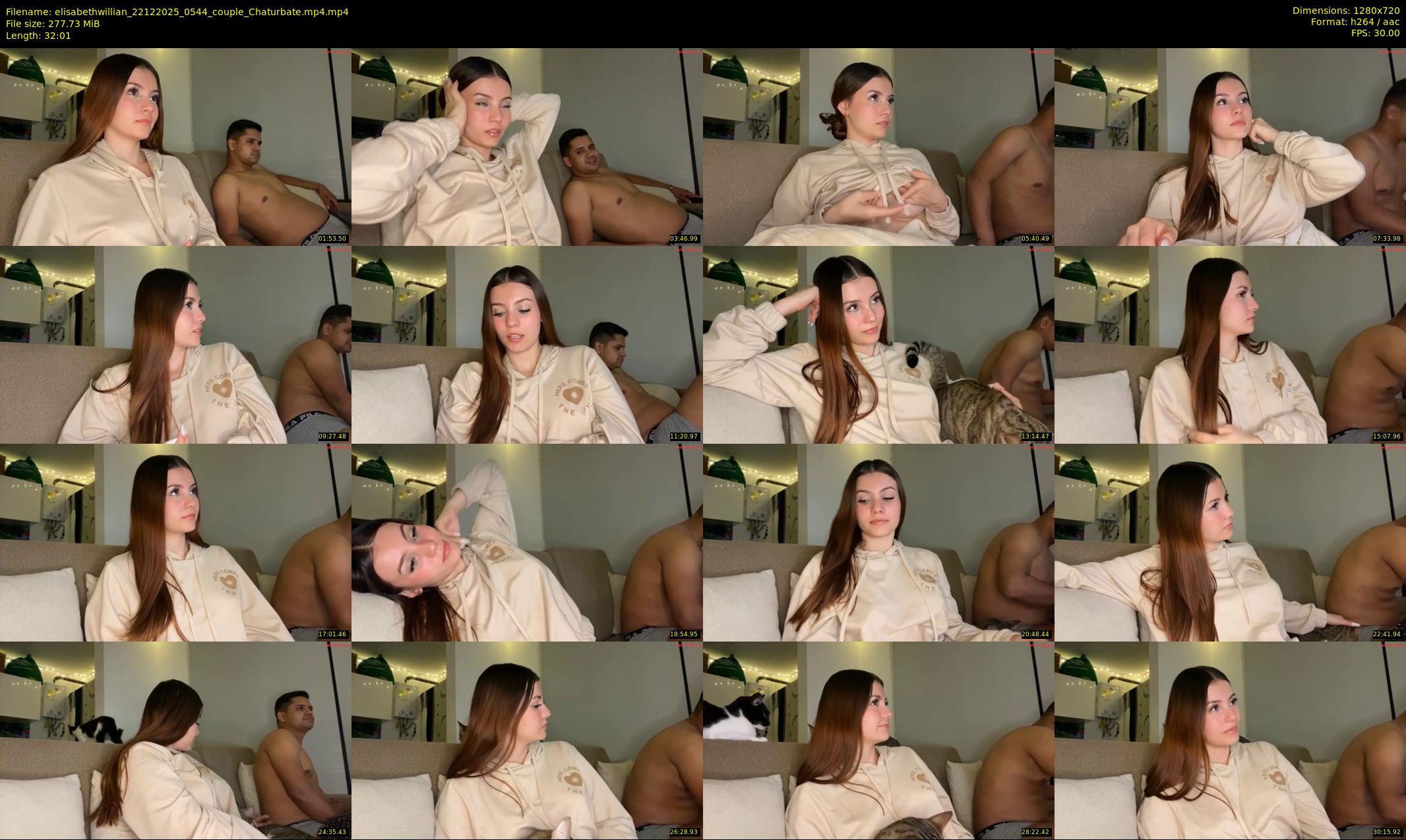 elisabethwillian — 33 minute Chaturbate couple cam show recording, 720p, Dec 22, 2025