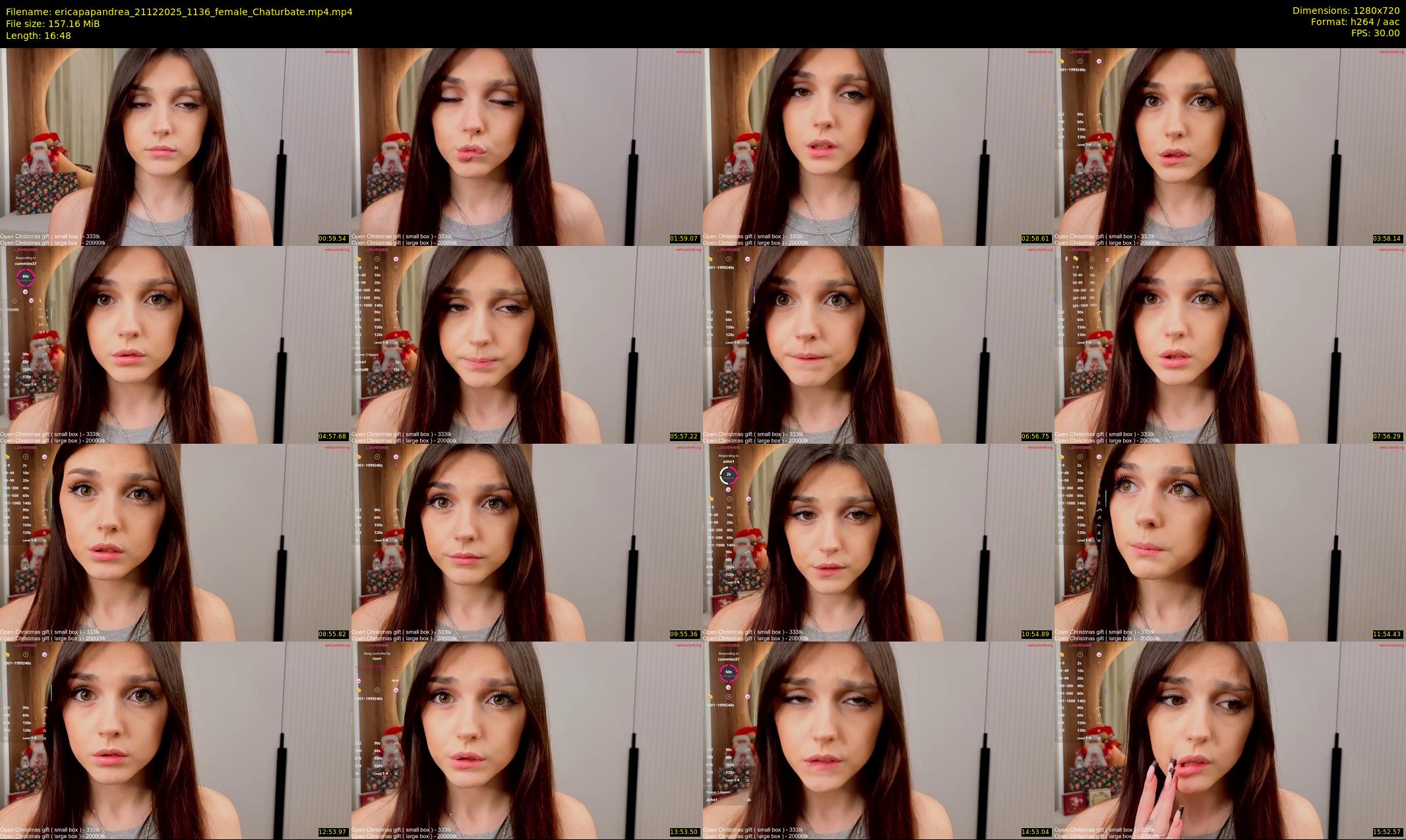 ericapapandrea — 17 minute Chaturbate female cam show recording, 720p, Dec 21, 2025