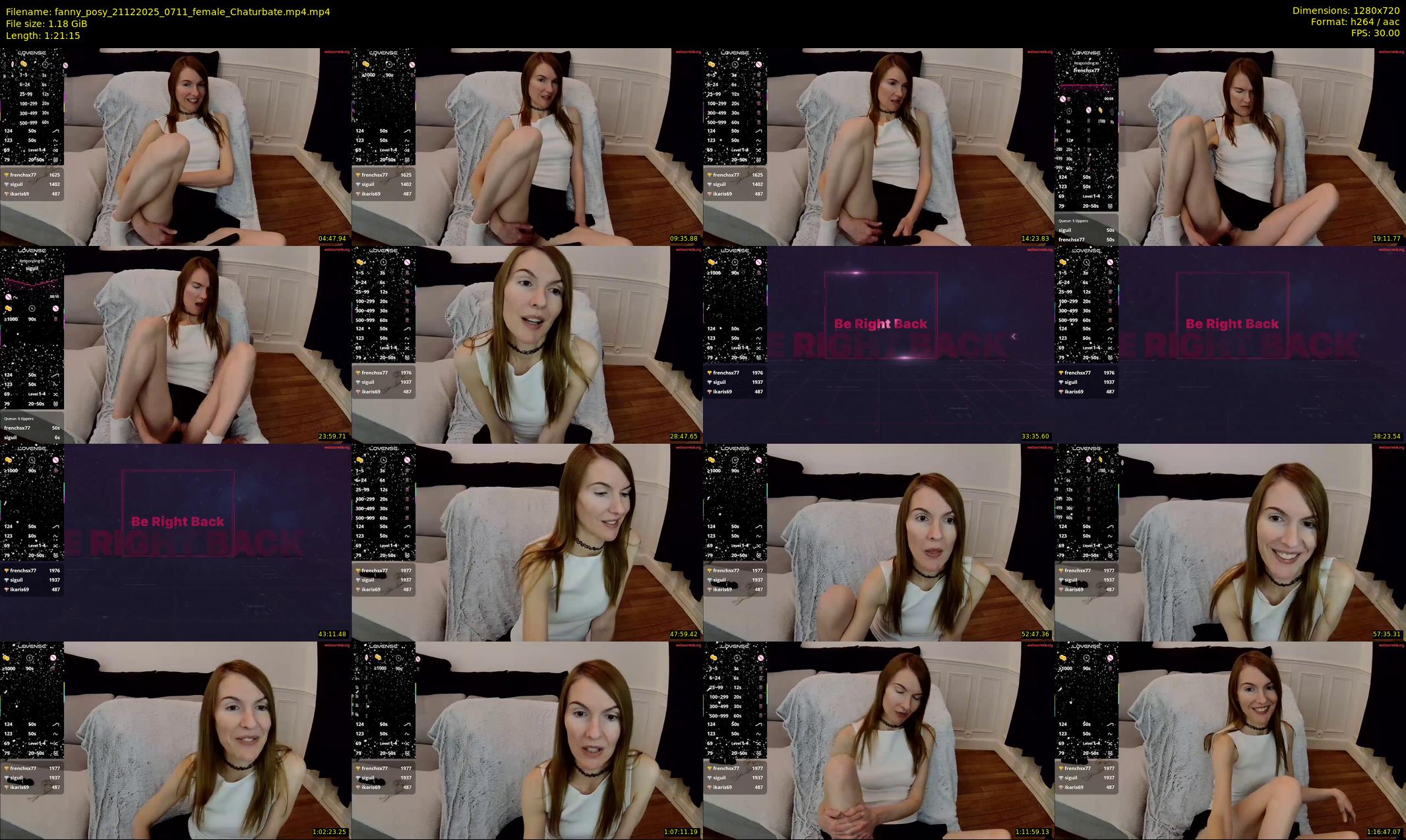 fanny_posy — 82 minute Chaturbate female cam show recording, 720p, Dec 21, 2025