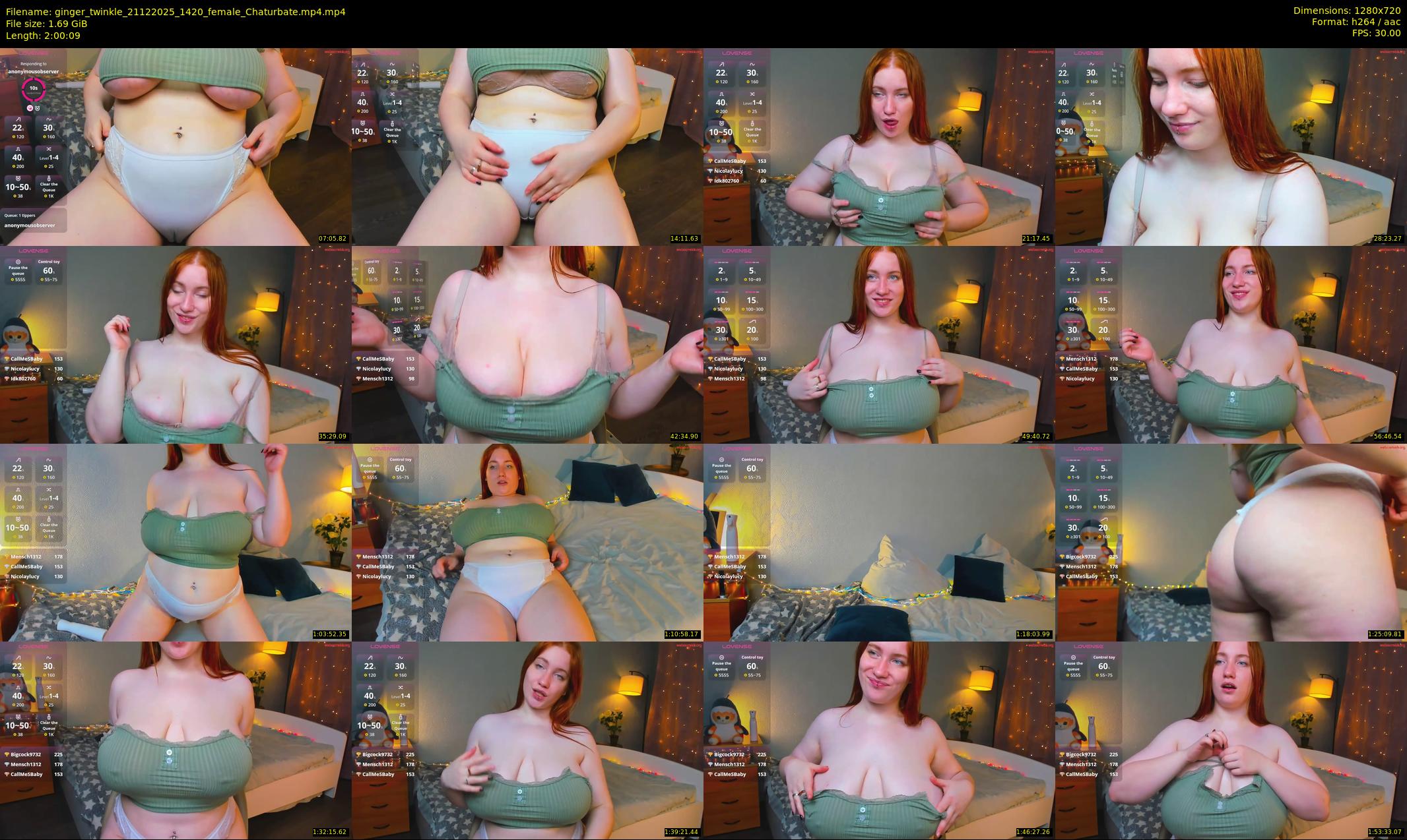 ginger_twinkle — 121 minute Chaturbate female cam show recording, 720p, Dec 21, 2025