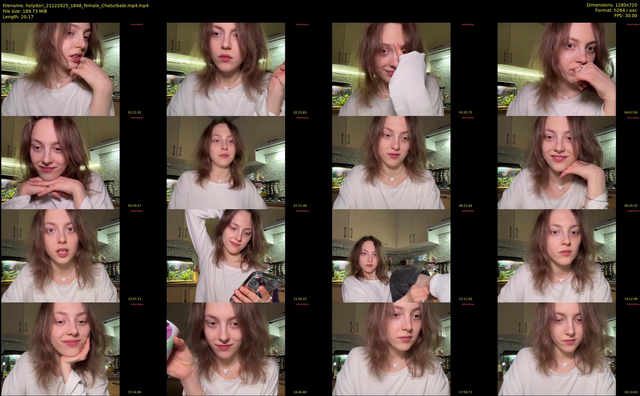 holydori — 21 minute Chaturbate female cam show recording, 720p, Dec 21, 2025