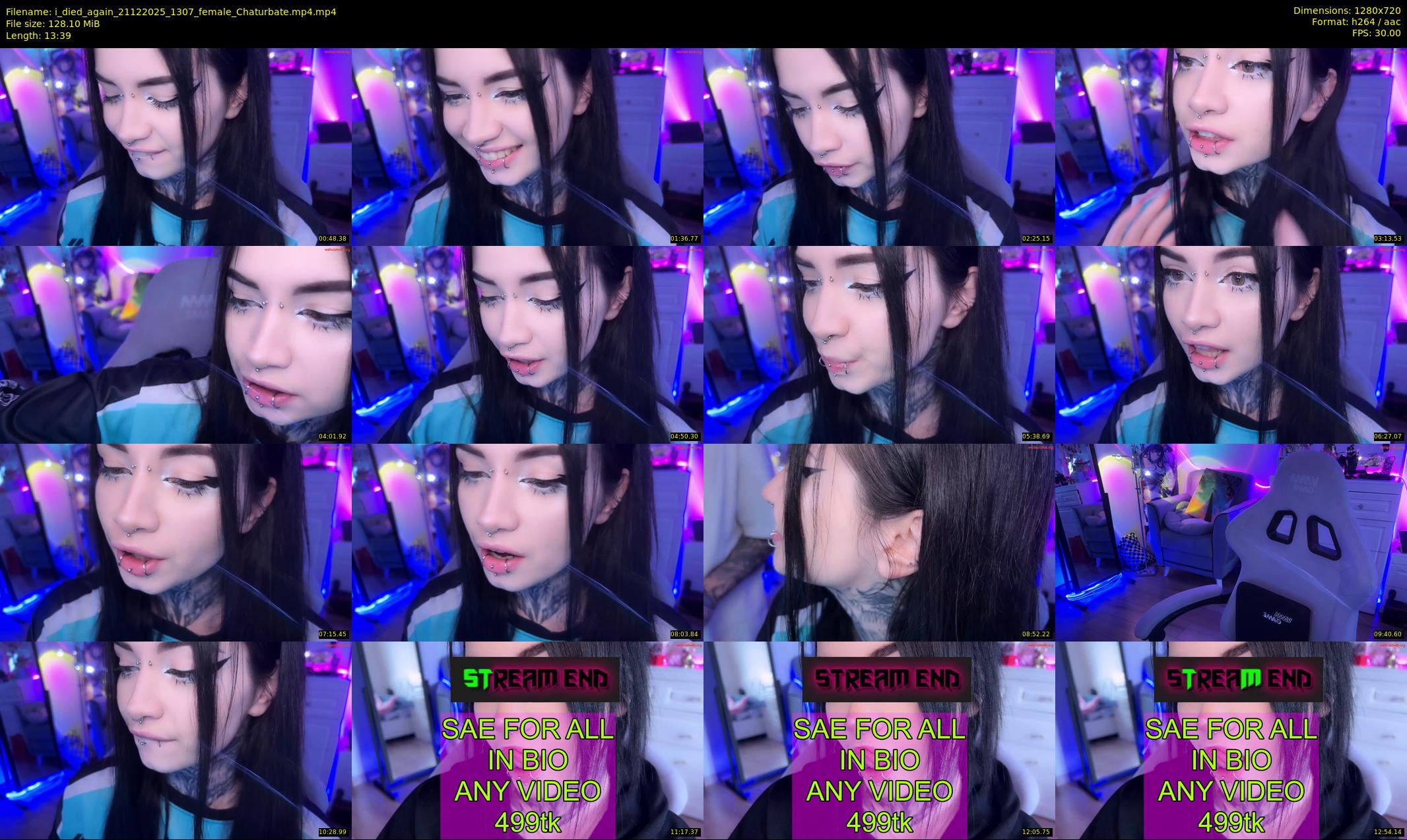i_died_again — 14 minute Chaturbate female cam show recording, 720p, Dec 21, 2025