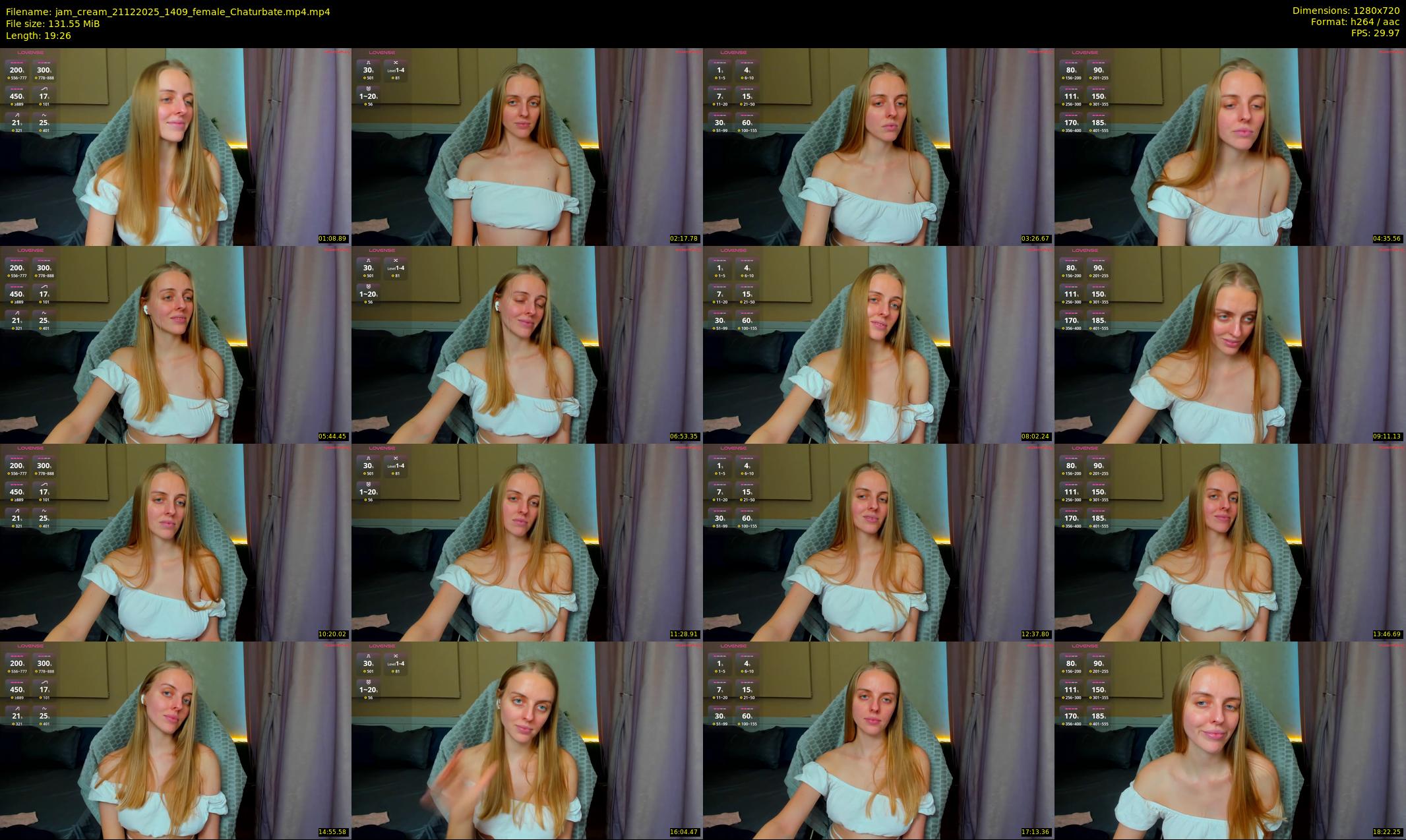 jam_cream — 20 minute Chaturbate female cam show recording, 720p, Dec 21, 2025