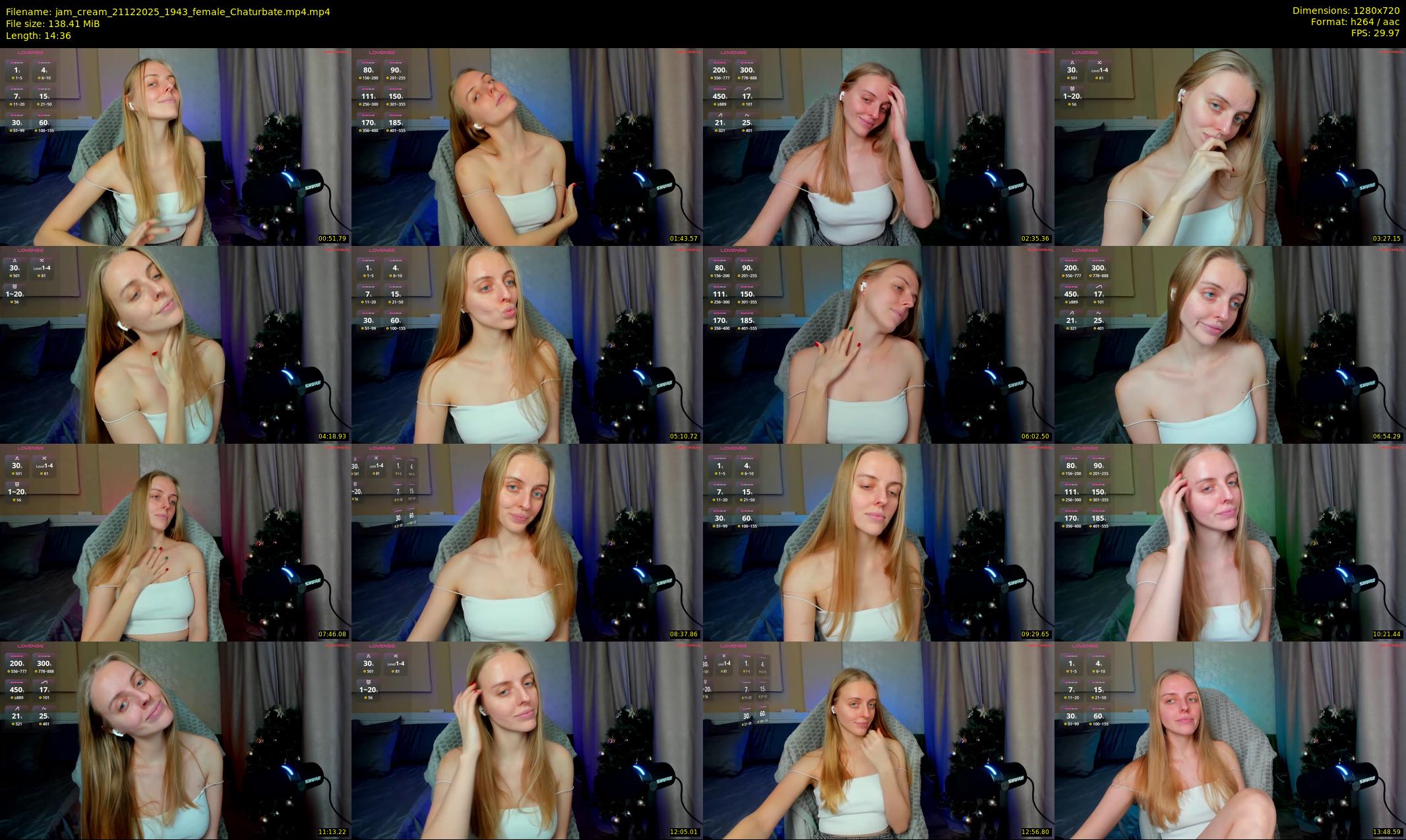 jam_cream — 15 minute Chaturbate female cam show recording, 720p, Dec 21, 2025