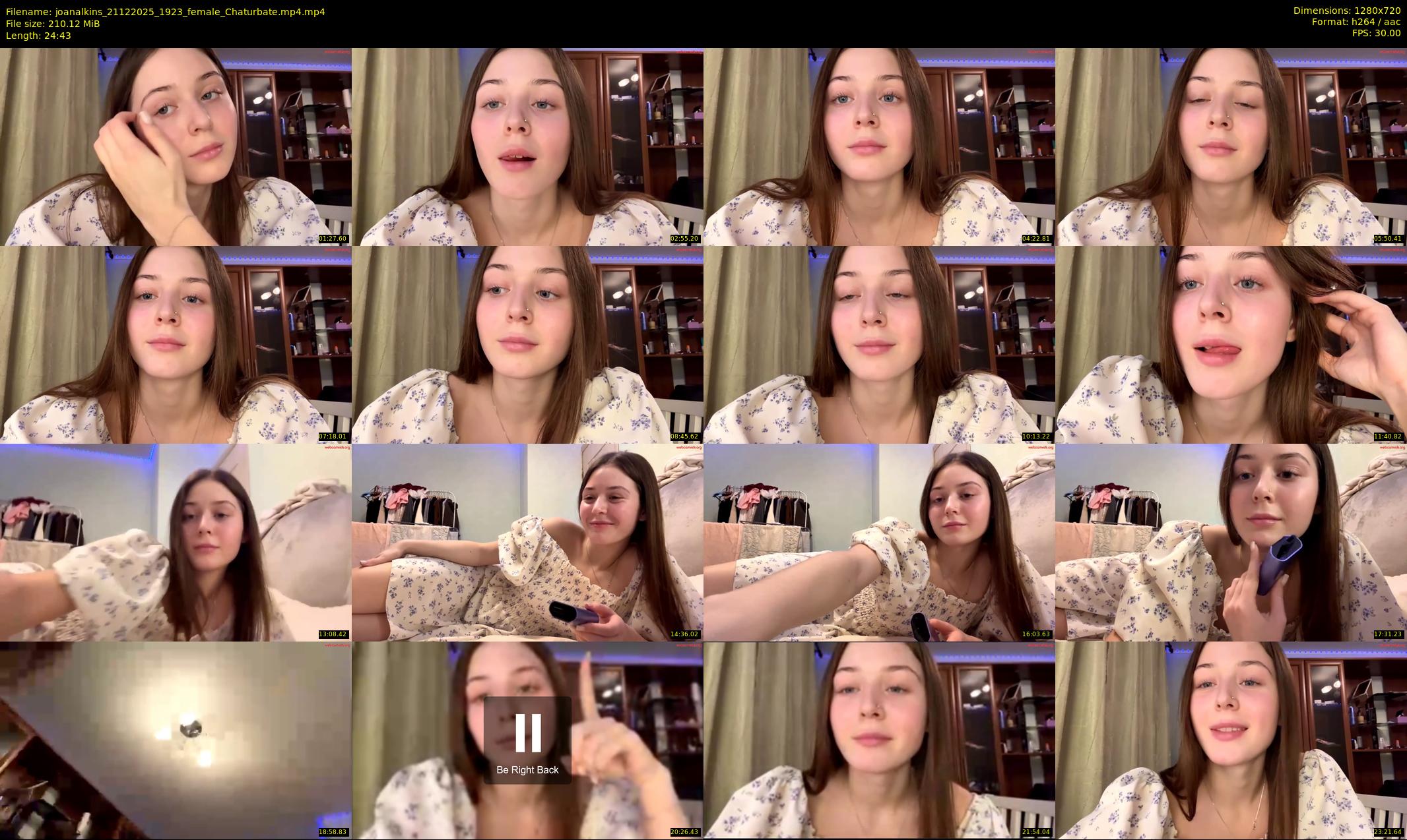 joanalkins — 25 minute Chaturbate female cam show recording, 720p, Dec 21, 2025